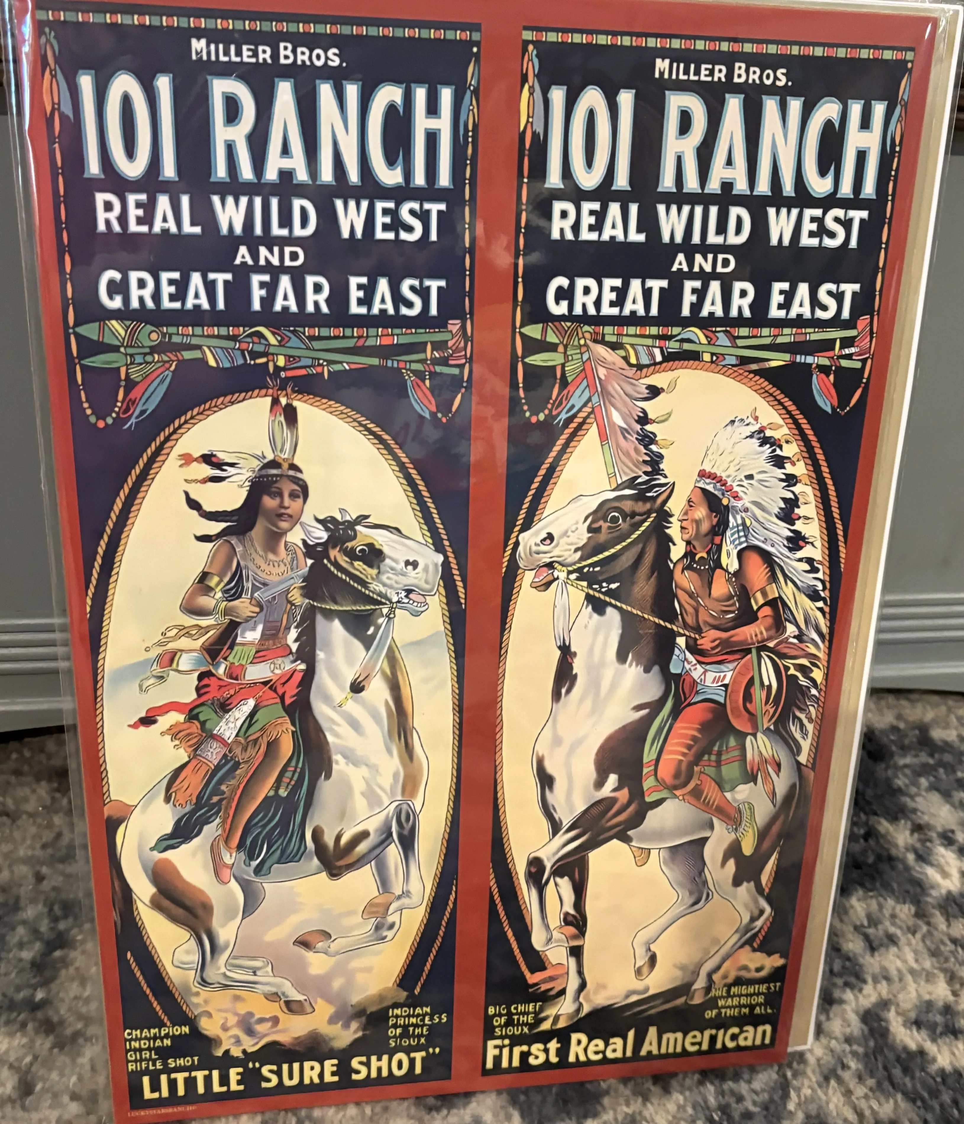 101 Ranch-Real Wild West And Great Far East (Small) - Rodeo Posters Metal Sign