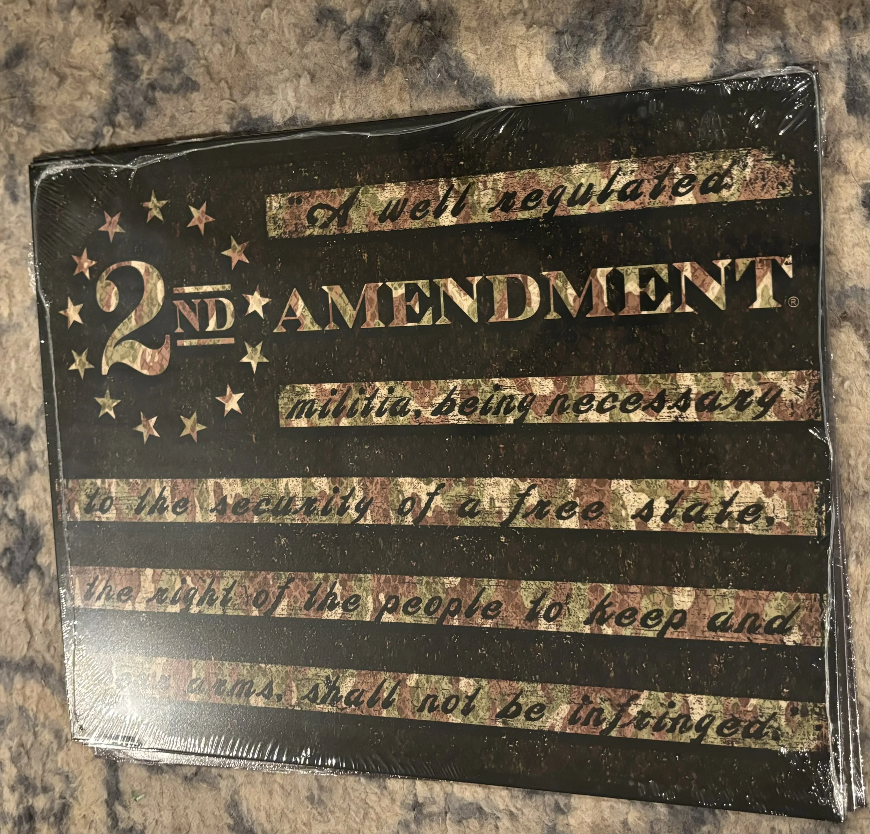 2nd Amendment-Camo Flag - Tin Signs Metal Sign