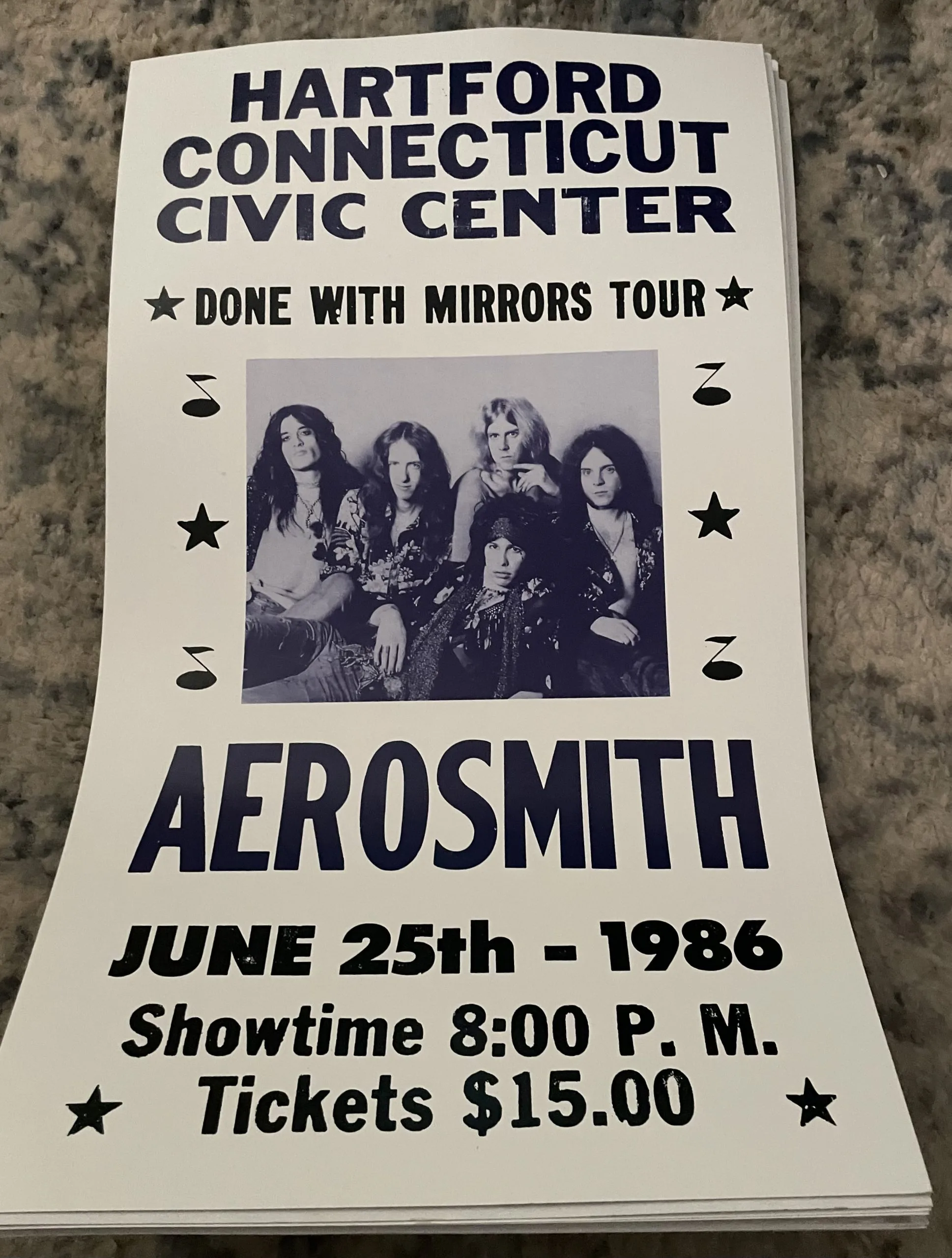 Aerosmith-Done With Mirrors Tour-June 25th-1986 - Concert Posters Metal Sign