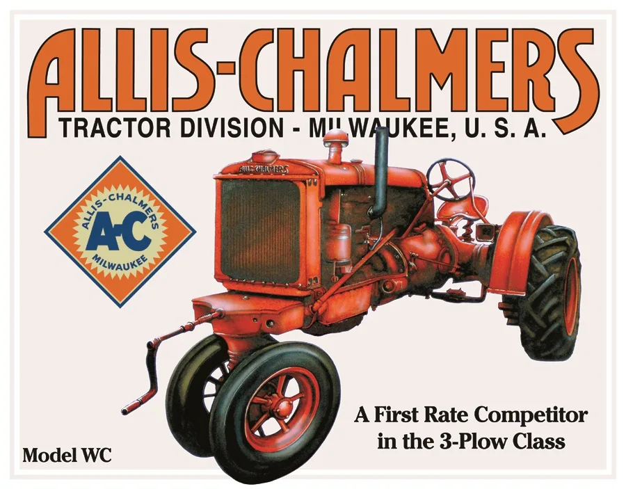 Allis Chalmers Tractor Model WC - Tin Signs Metal Sign