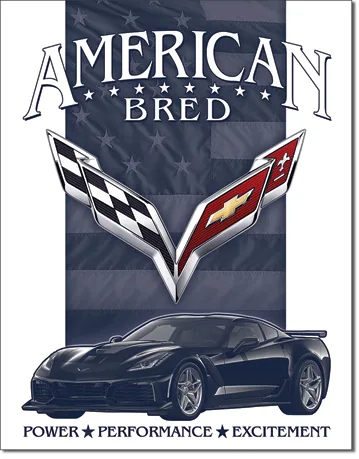 American Bred - Corvette - Tin Signs Metal Sign