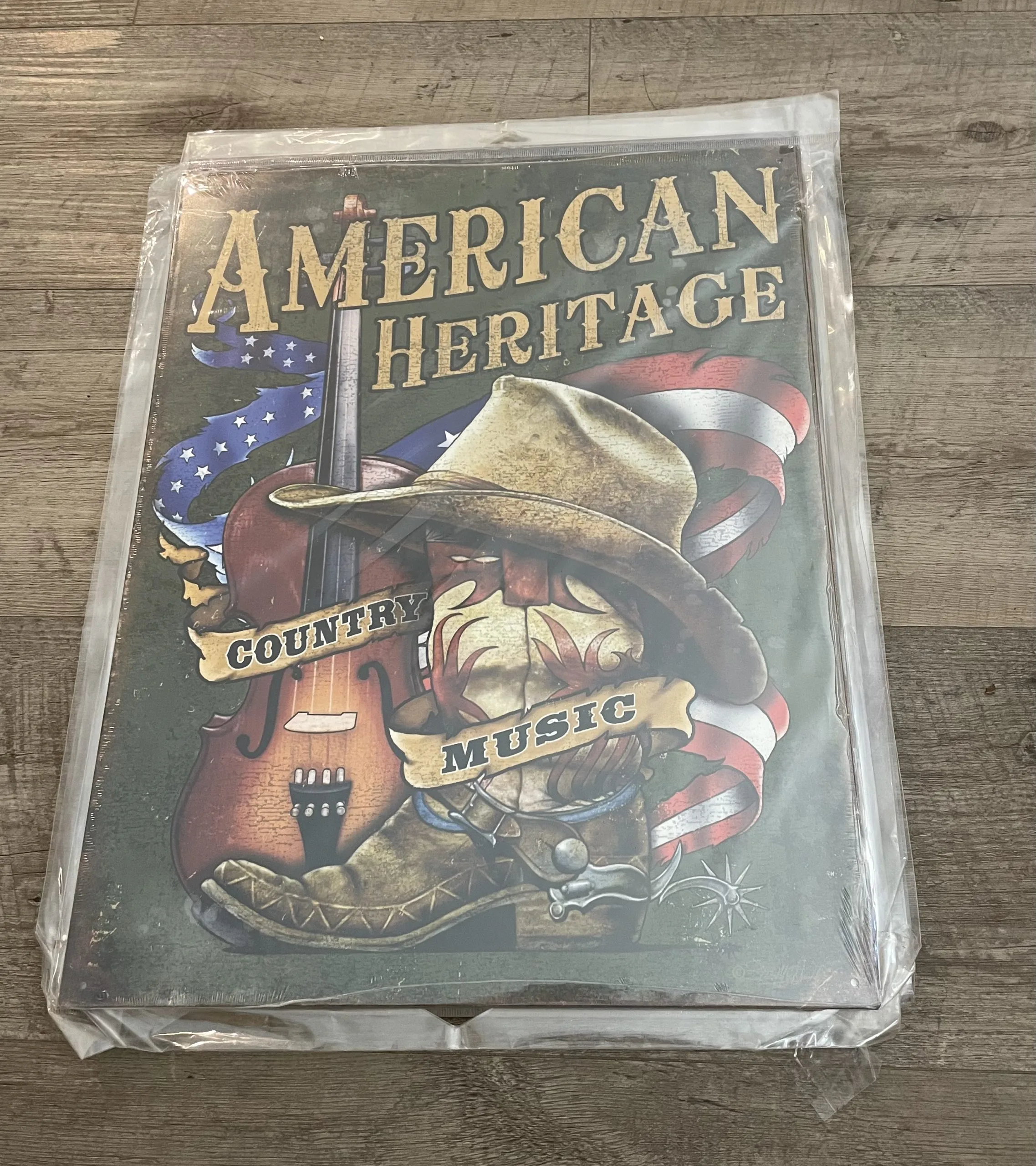 American Heritage-Country Music - Music Metal Sign