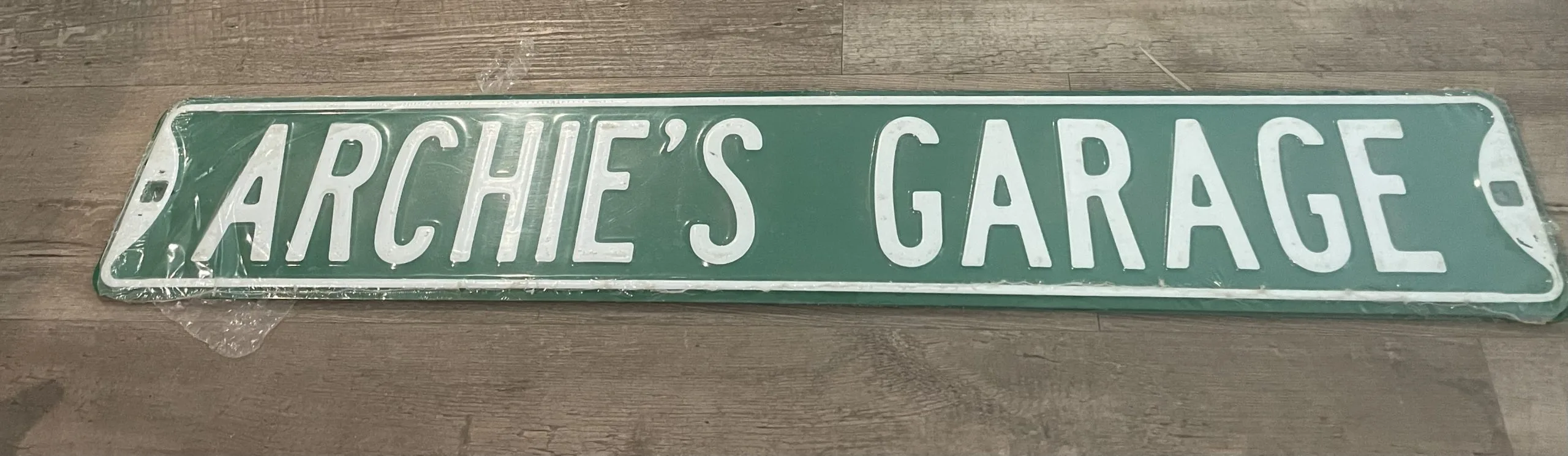 Archie's Garage - Street Signs Metal Sign