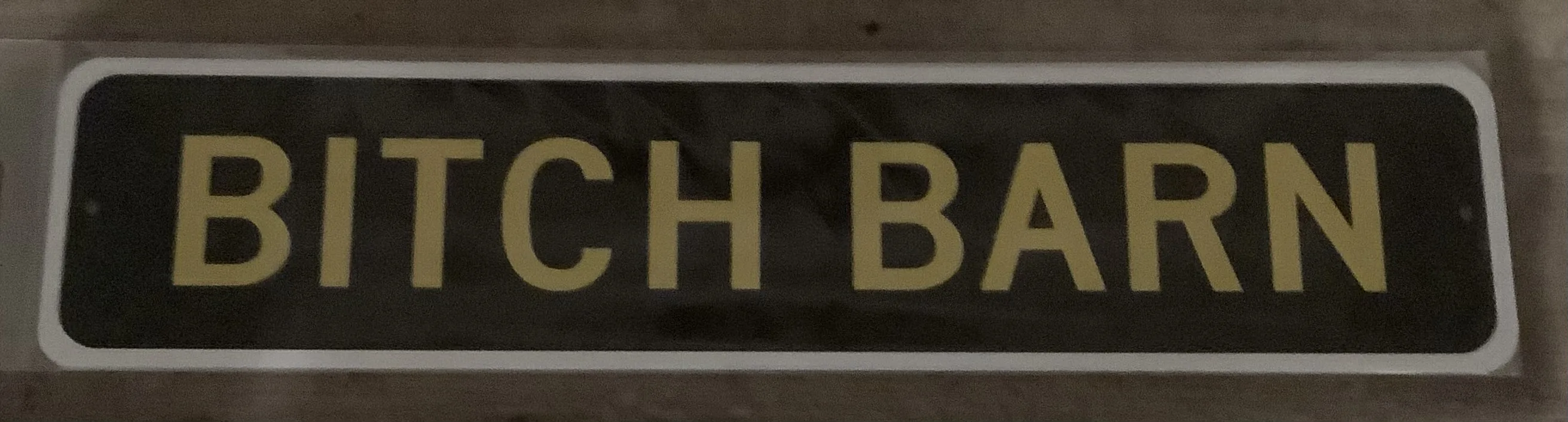 Bitch Barn (Aluminum) - Aluminum Signs Metal Sign