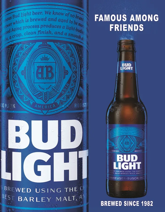 Bud Light - Famous Among Friends - Tin Signs Metal Sign