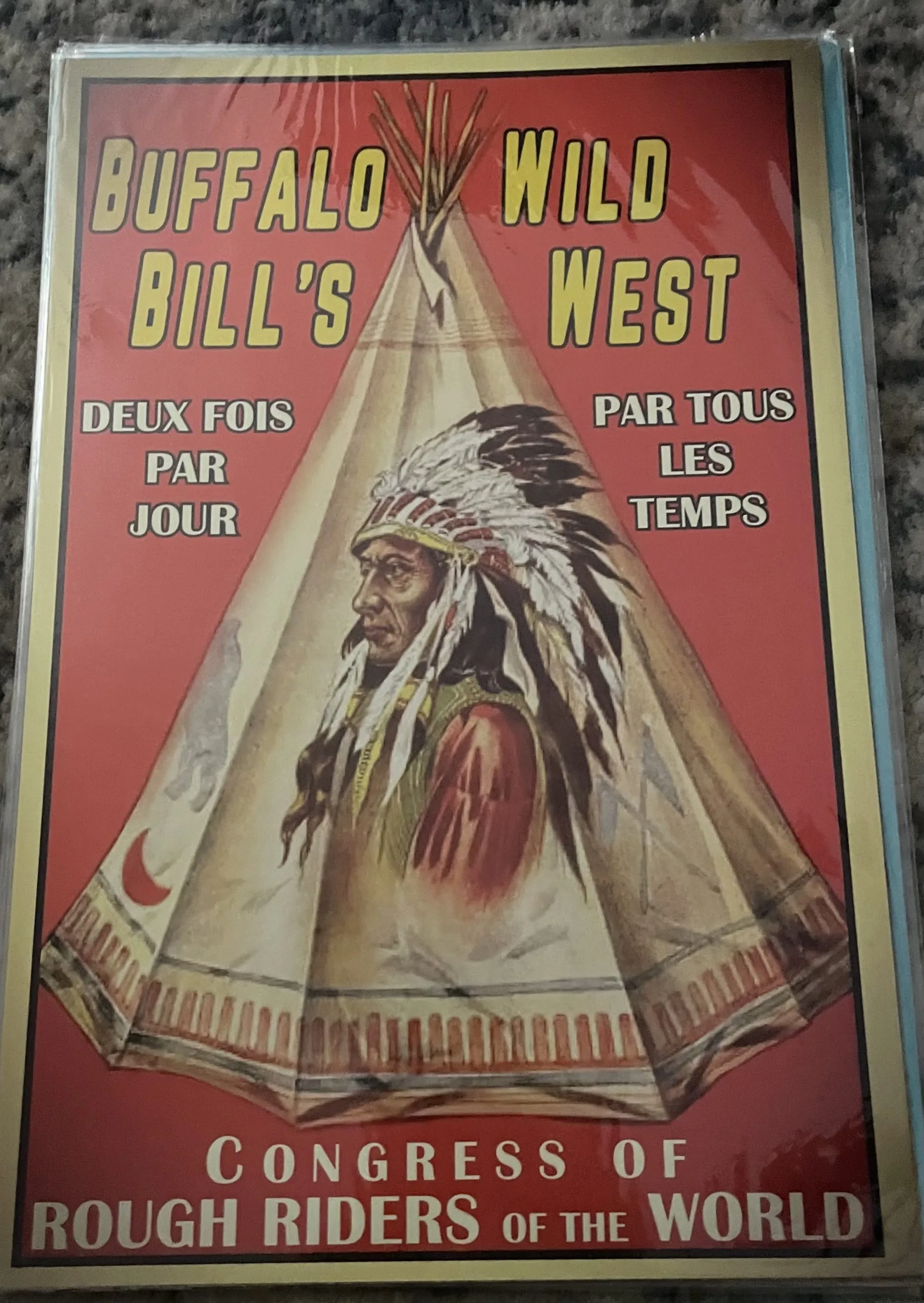 Buffalo Bill's Wild West-Congress Of Rough Riders Of The World ( Small) - Rodeo Posters Metal Sign