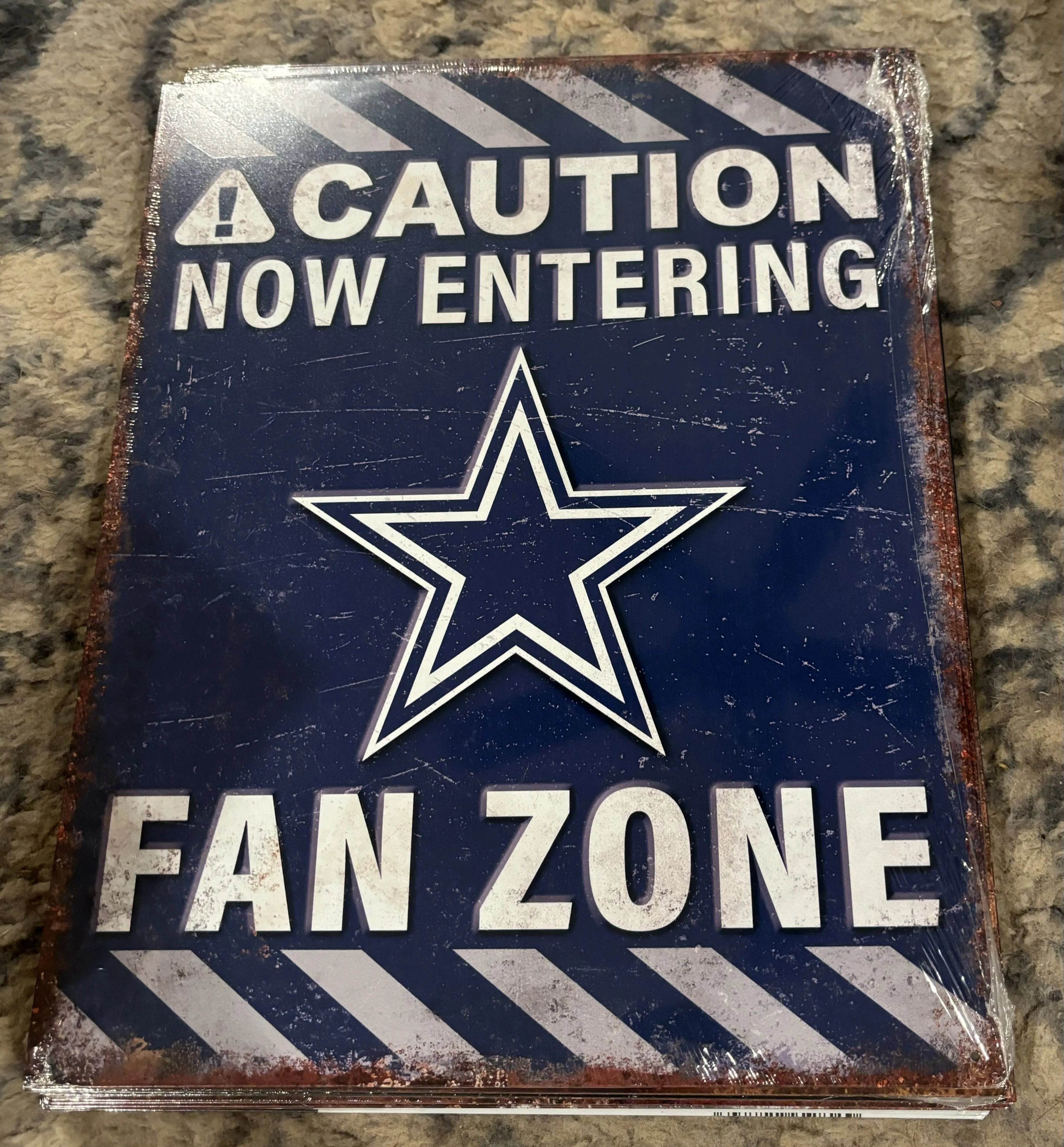 Caution-Now Entering Dallas Cowboys Fan Zone - Tin Signs Metal Sign