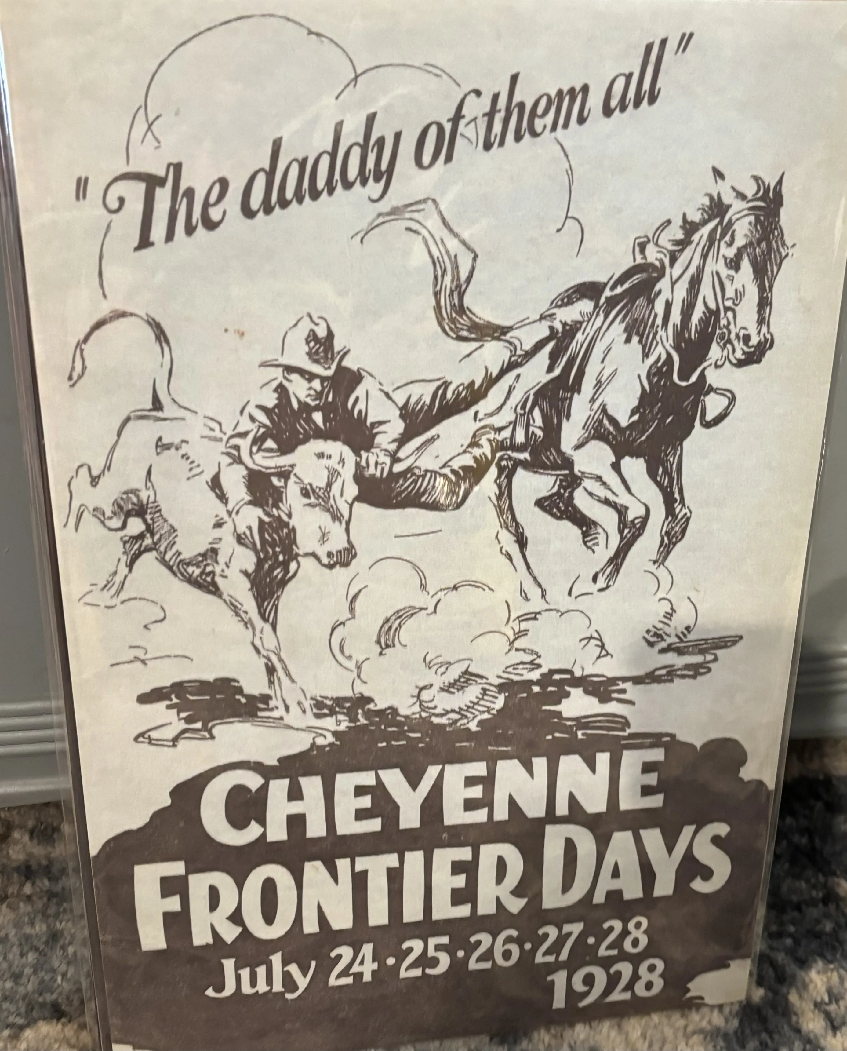 Cheyenne Frontier Days-July 24-25-26-27-28 1928 (Small) - Rodeo Posters Metal Sign