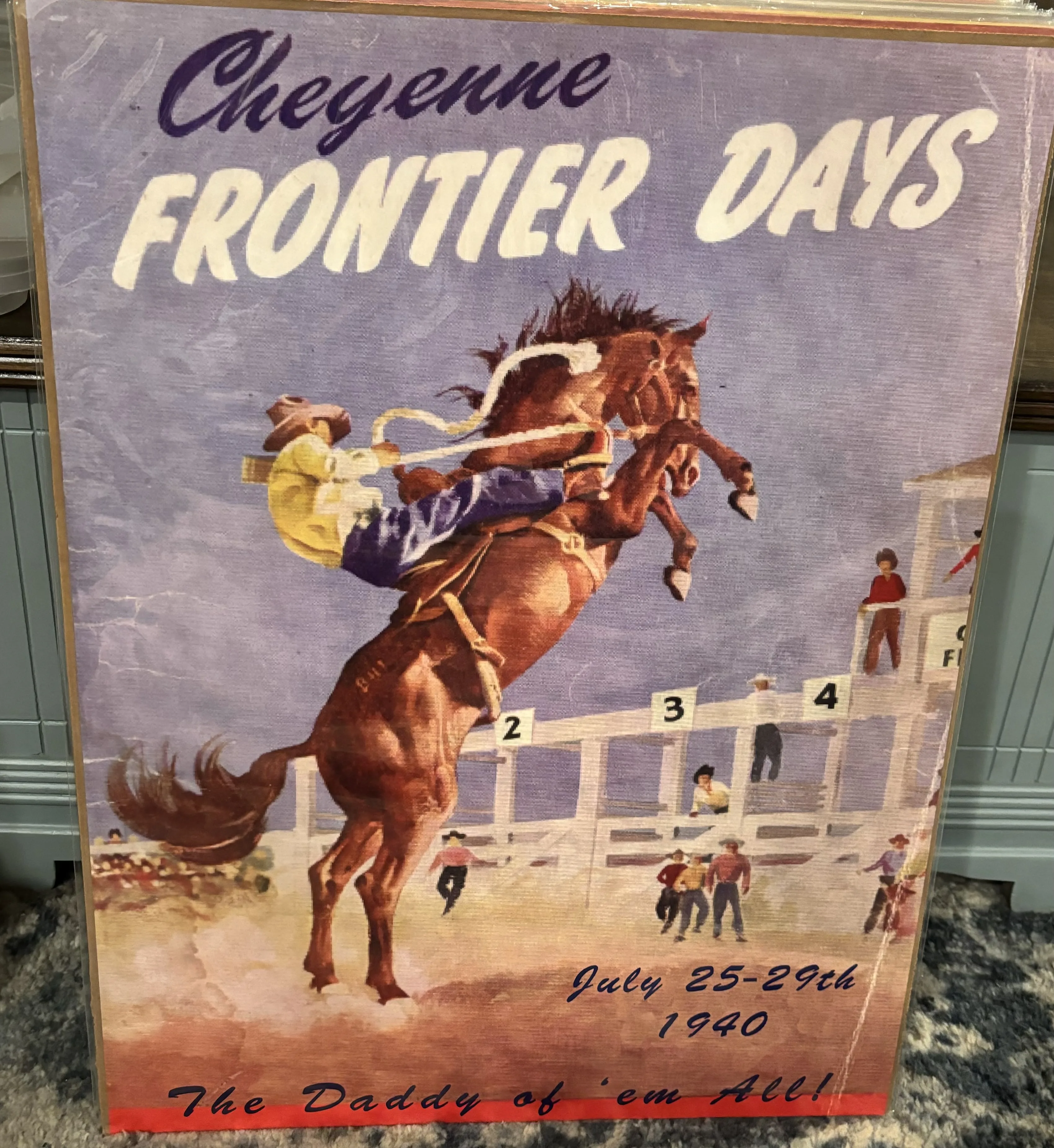 Cheyenne Frontier Days-July 25-29 1940 (Large) - Rodeo Posters Metal Sign