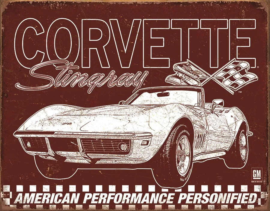 Corvette Stingray - 1969 - Tin Signs Metal Sign