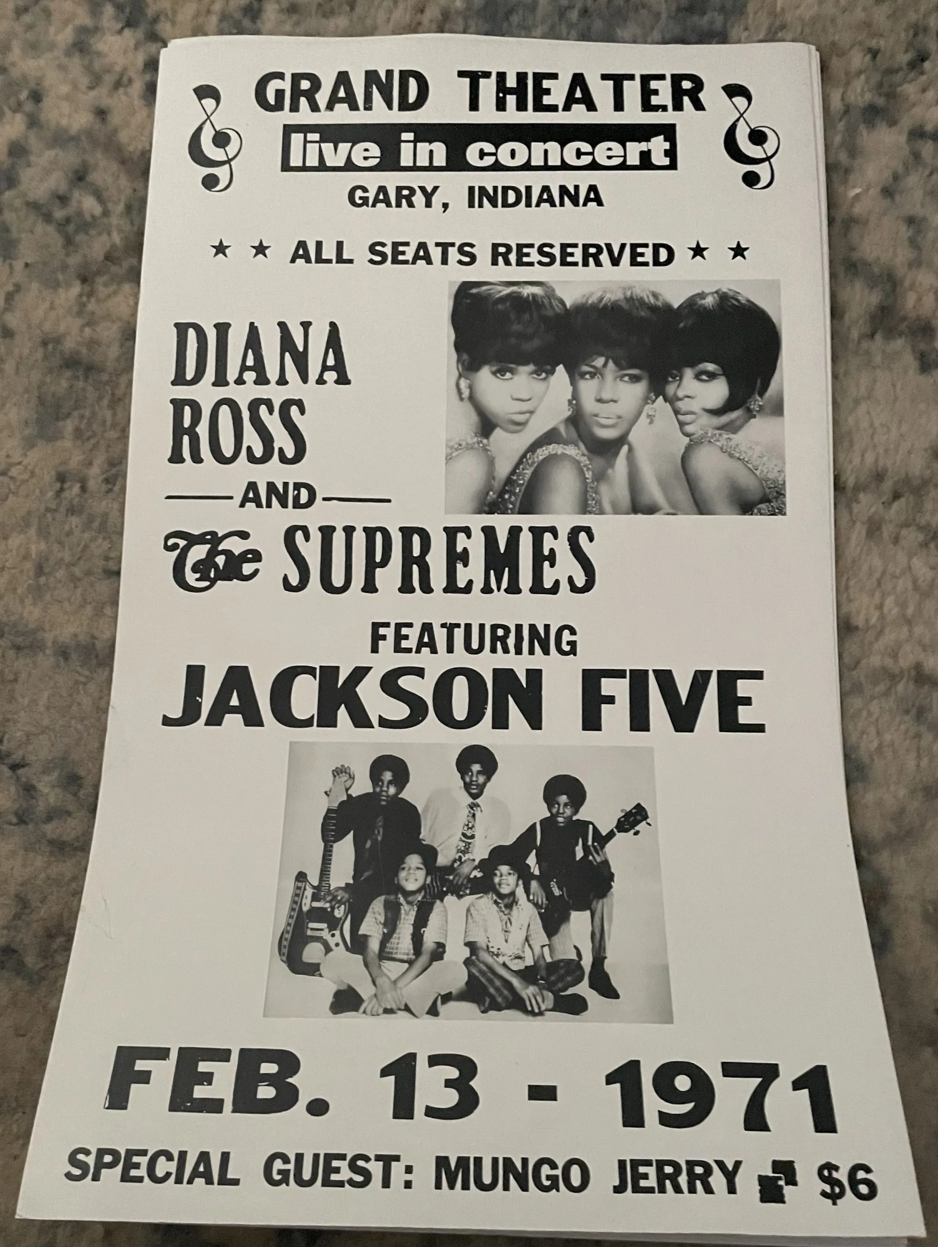 Diana Ross & The Supremes-Featuring Jackson Five - Concert Posters Metal Sign