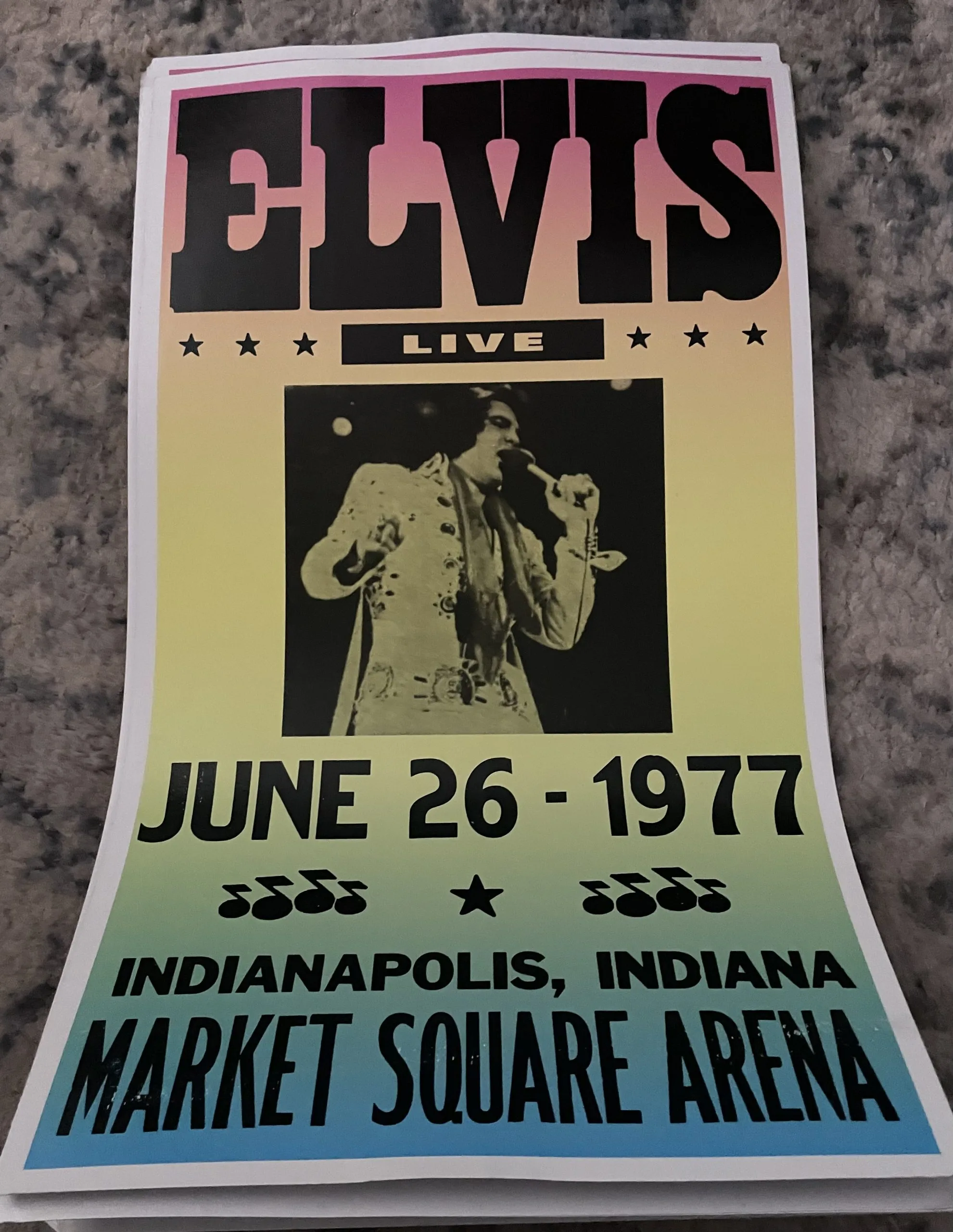 Elvis-Market Square Arena-June 26-1977 - Concert Posters Metal Sign