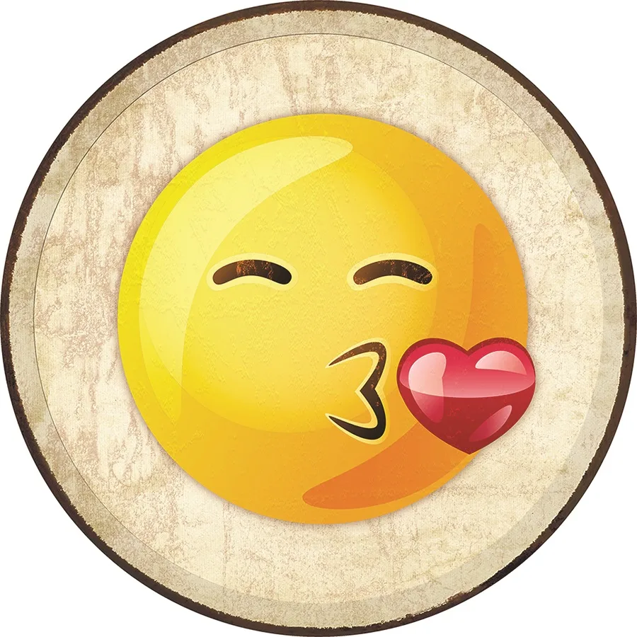 Emoji - Kiss - Tin Signs Metal Sign