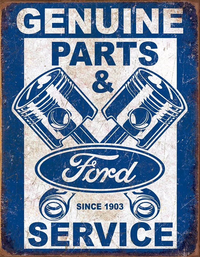 Ford - Genuine Parts And Service - Tin Signs Metal Sign