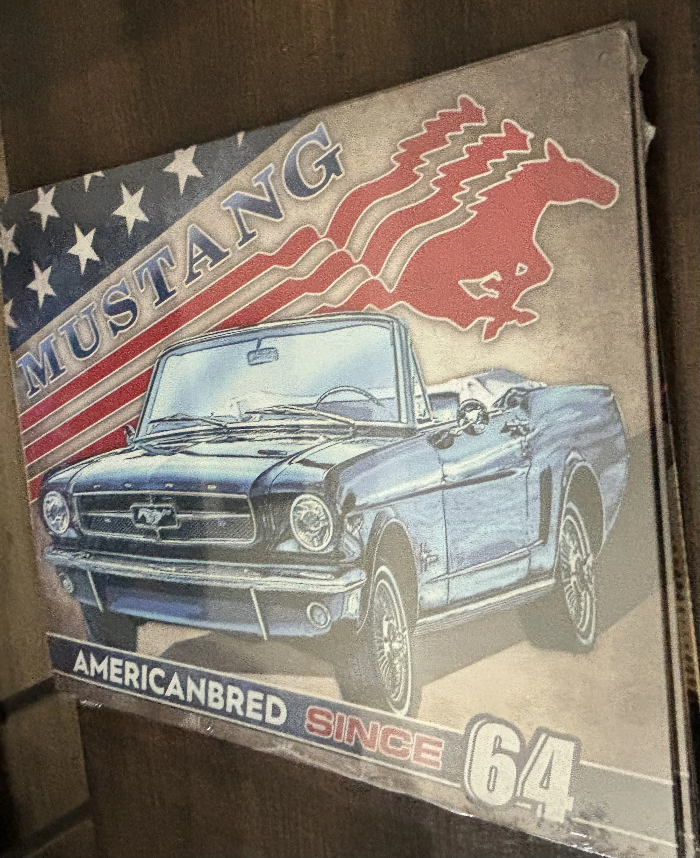 Ford Mustang-American Bred Since 64 - Tin Signs Metal Sign