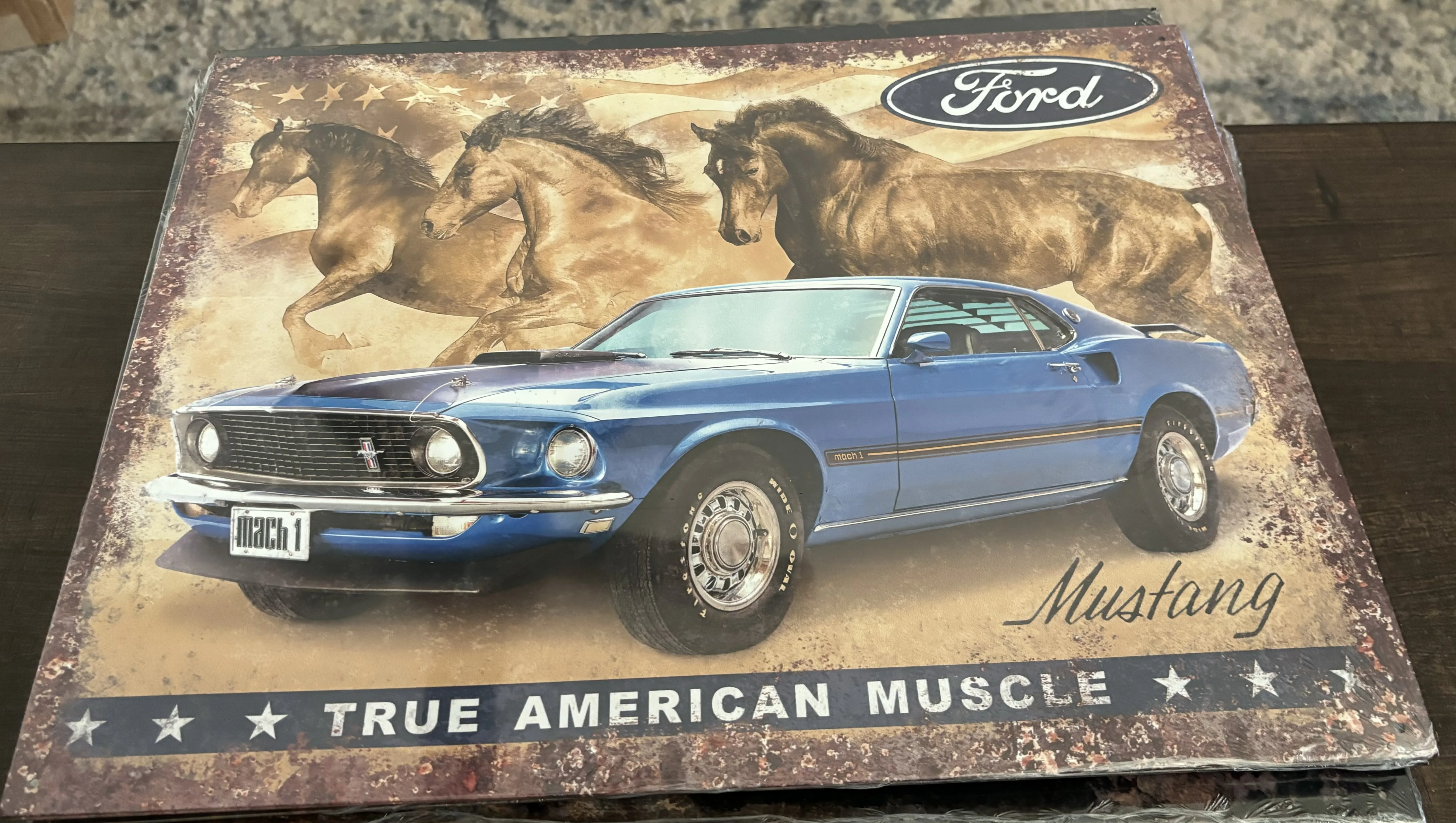 Ford-Mustang-True American Muscle - Tin Signs Metal Sign