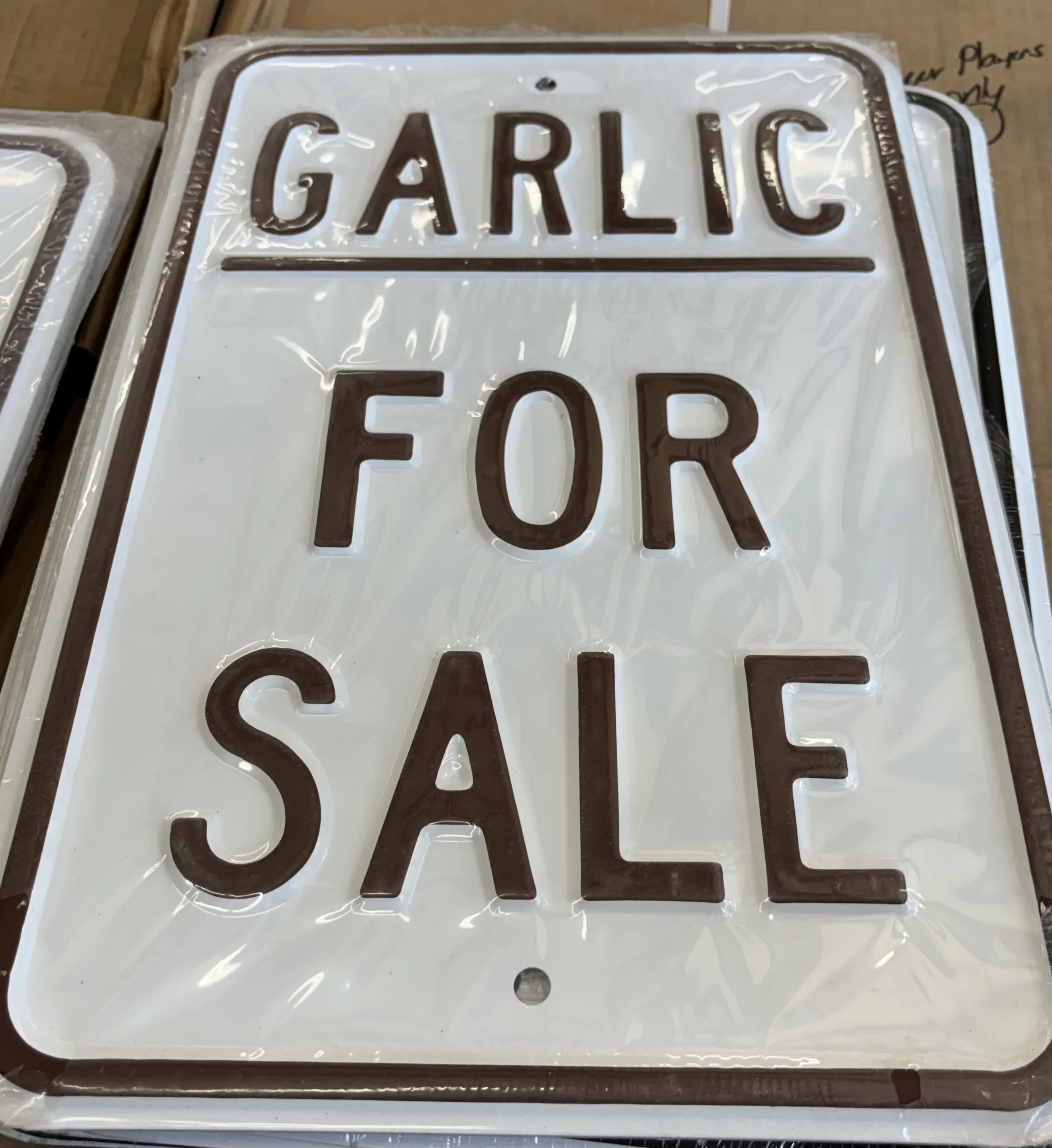 Garlic For Sale - Parking Signs Metal Sign