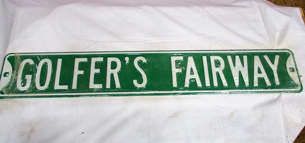 Golfer's Fairway - Street Signs Metal Sign