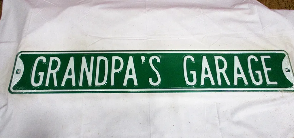 Grandpa's Garage - Street Signs Metal Sign
