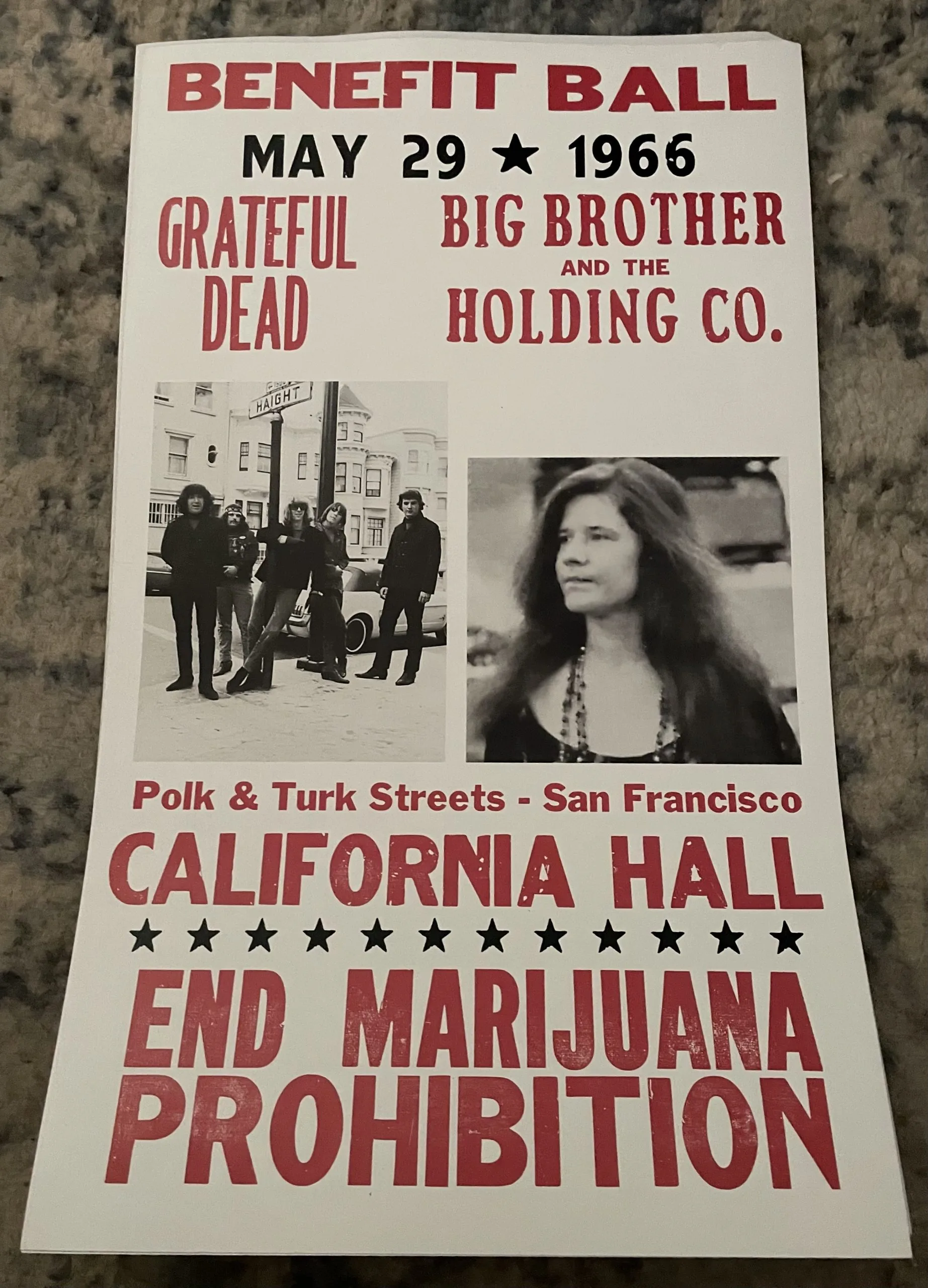 Greatful Dead-End Marijuana Prohibition - Concert Posters Metal Sign