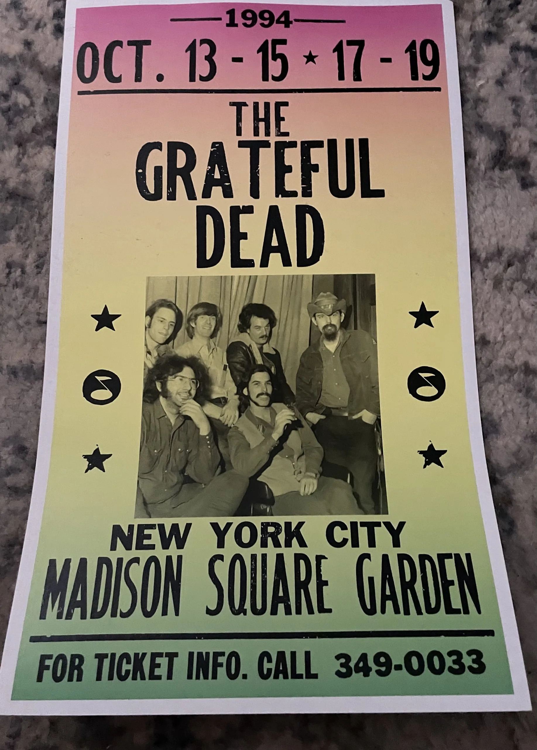 Greatful Dead-Madison Square Garden - Concert Posters Metal Sign