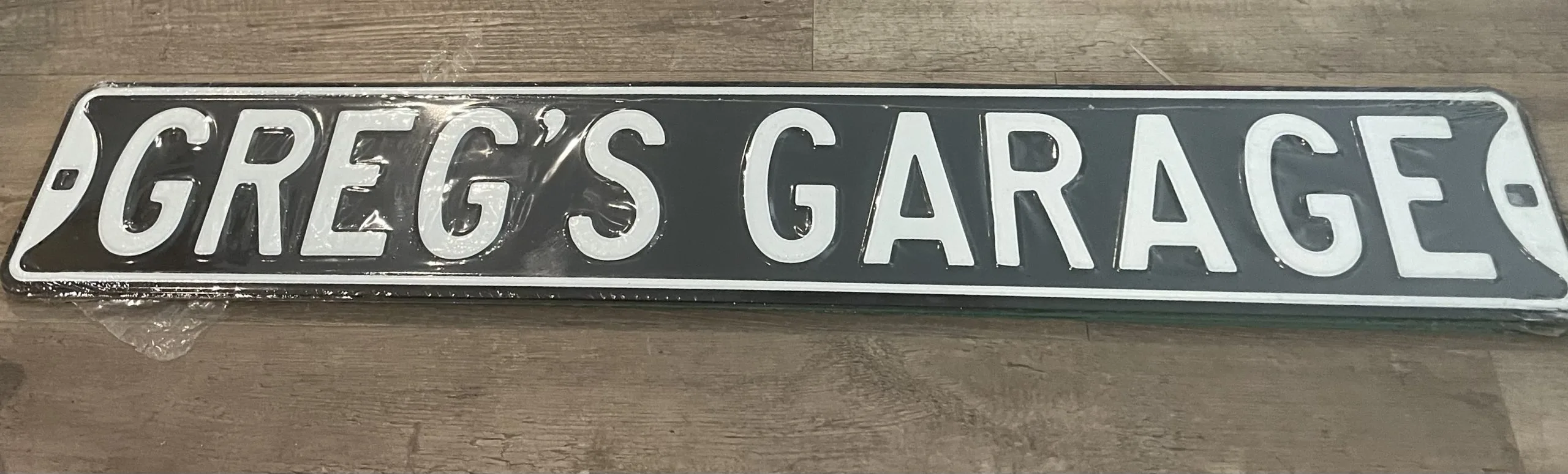 Greg's Garage - Street Signs Metal Sign