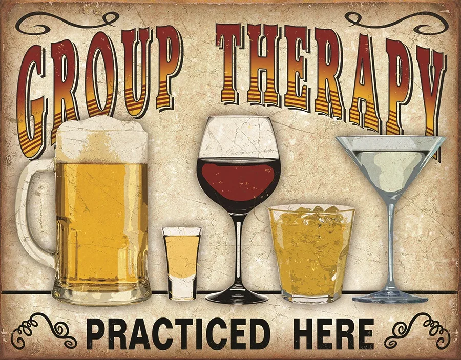Group Therapy Practiced Here - Tin Signs Metal Sign