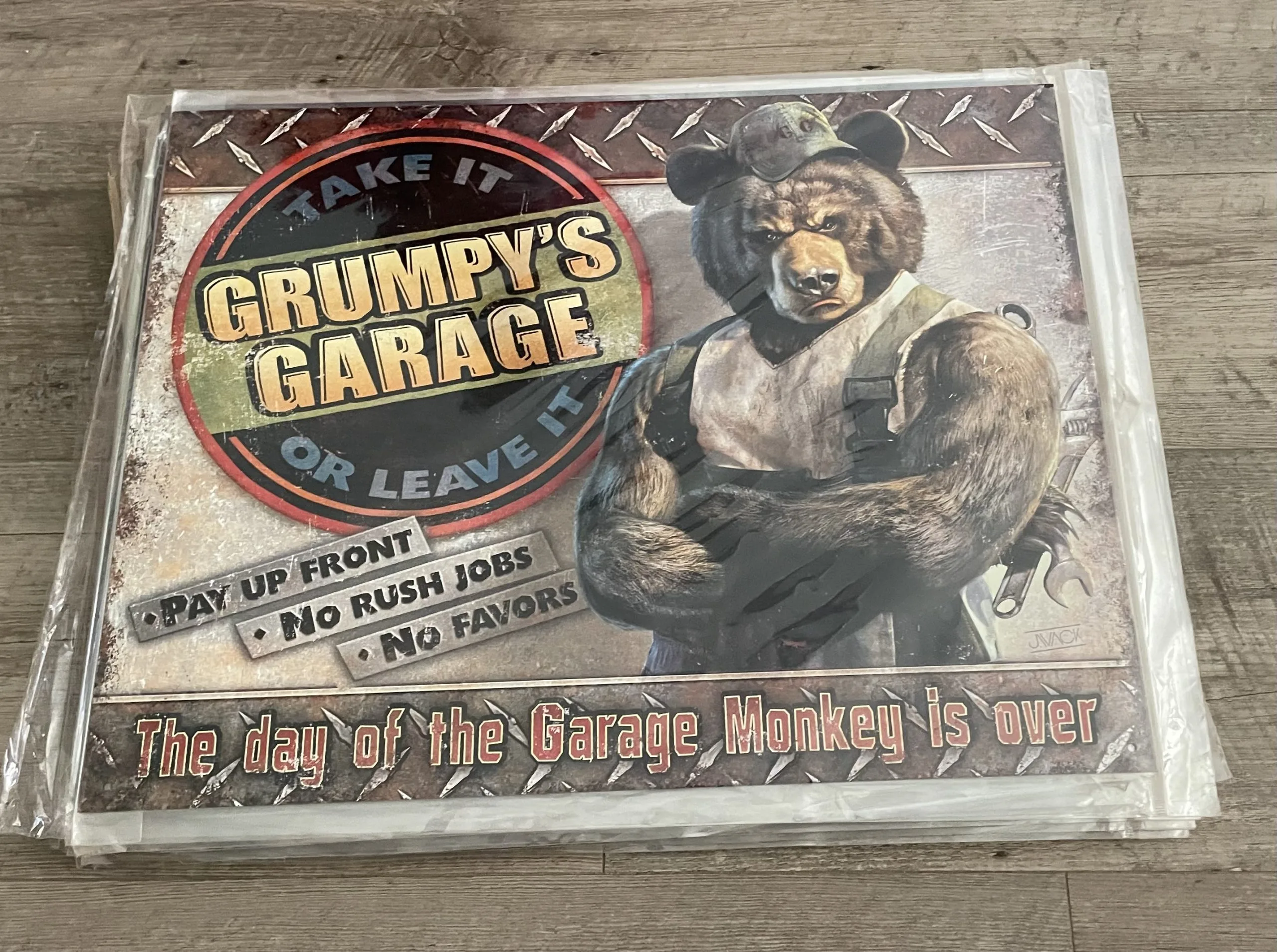 Grumpy's Garage Take It Or Leave It - Tin Signs Metal Sign