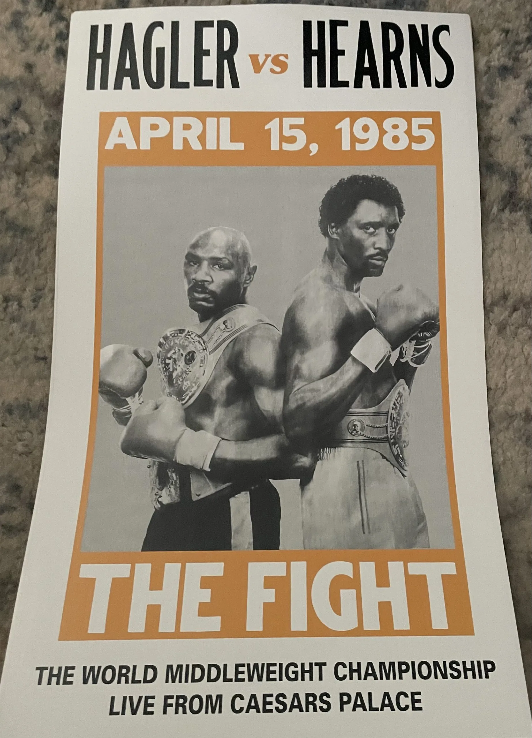 Hagler Vs Hearns-April 15, 1985-The Fight - Concert Posters Metal Sign
