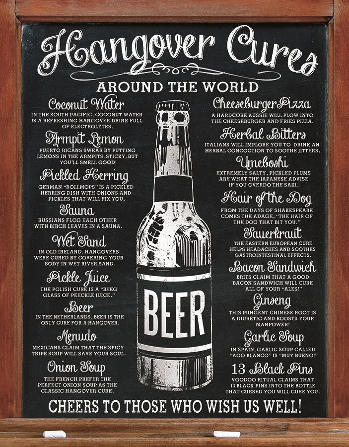 Hangover Cures - Tin Signs Metal Sign