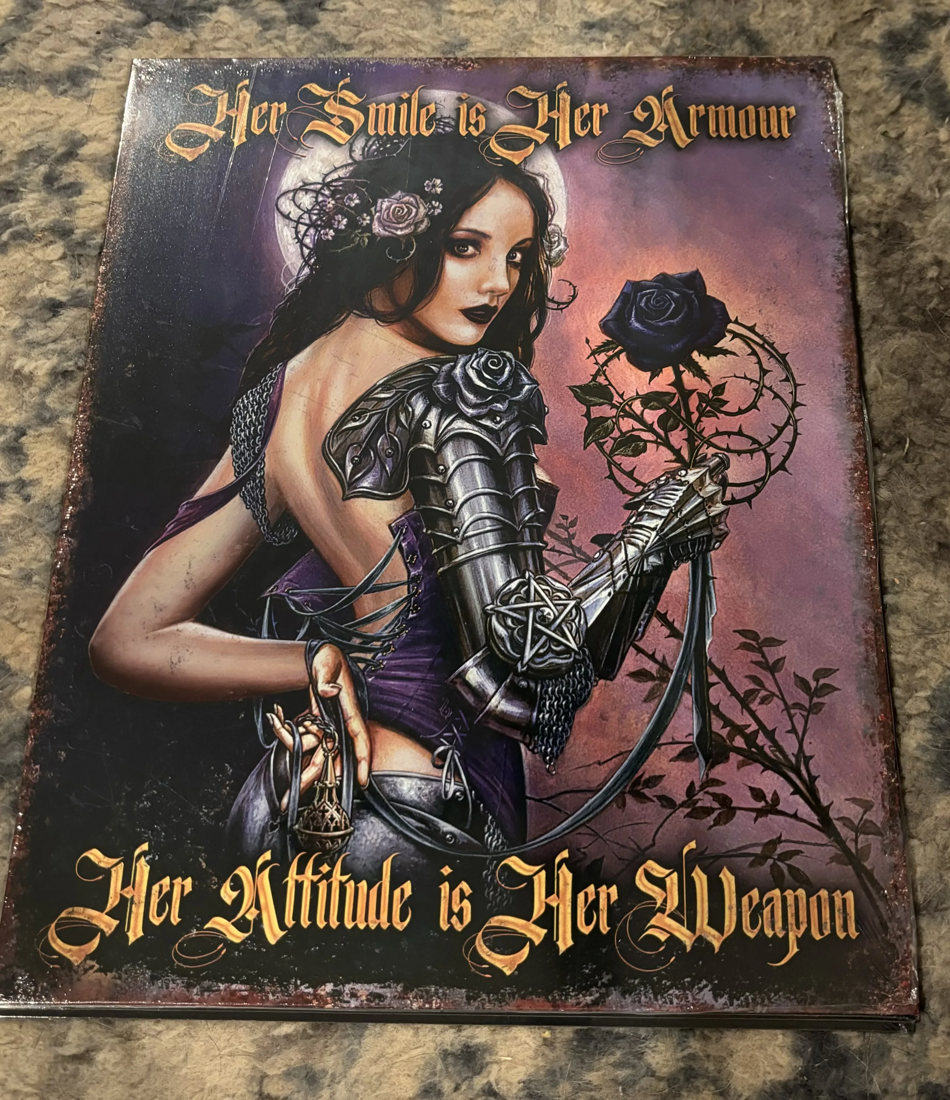 Her Smile Is Her Armour-Her Attitude Is Her Weapon - Tin Signs Metal Sign