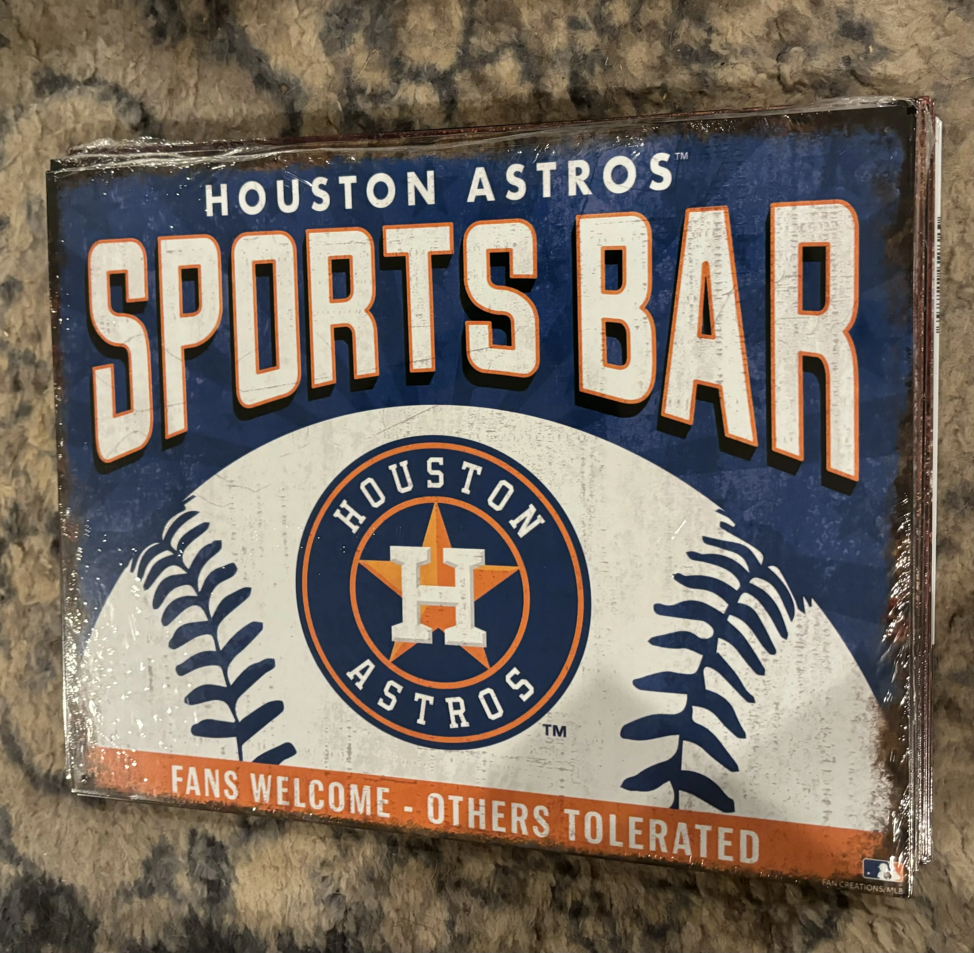 Houston Astros Sports Bar-Fans Welcomed-Others Tolerated - Tin Signs Metal Sign