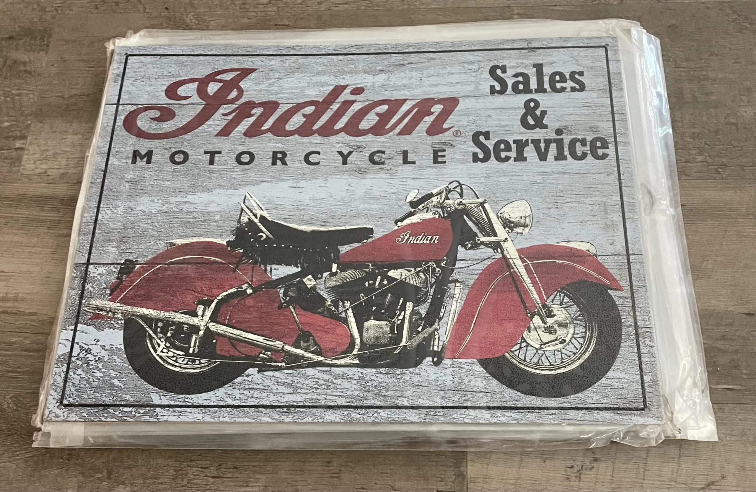 Indian Mortorcycle-Sales & Service - Tin Signs Metal Sign