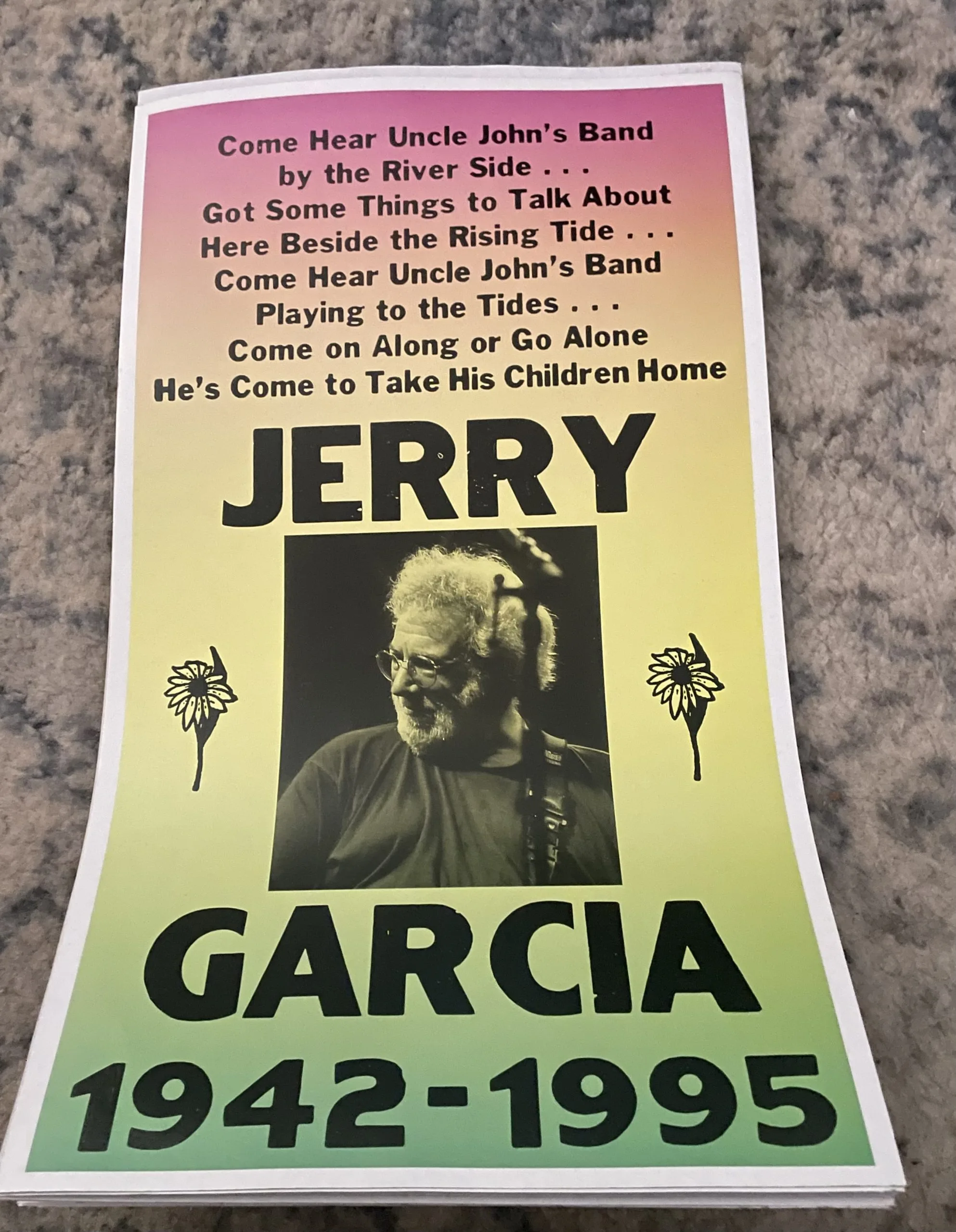 Jerry Garcia-1942-1995 - Concert Posters Metal Sign