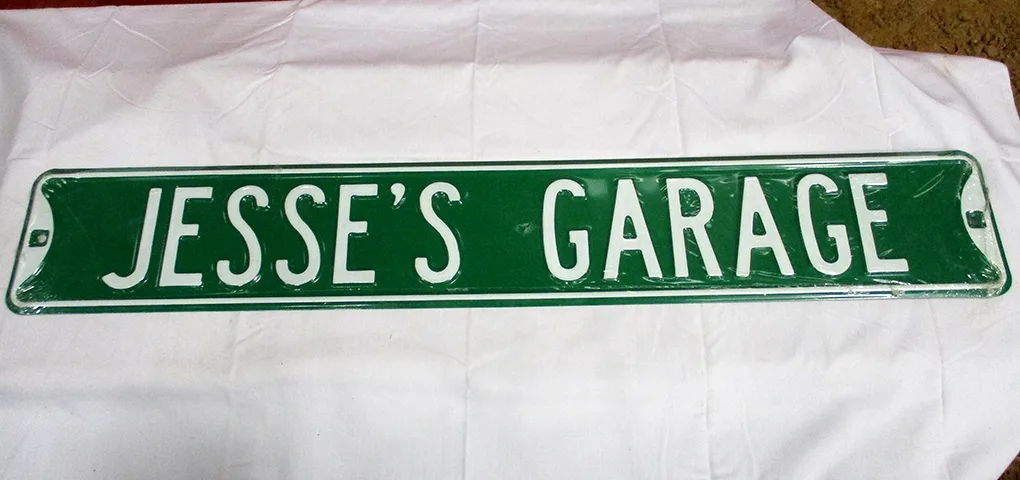 Jesse's Garage - Street Signs Metal Sign