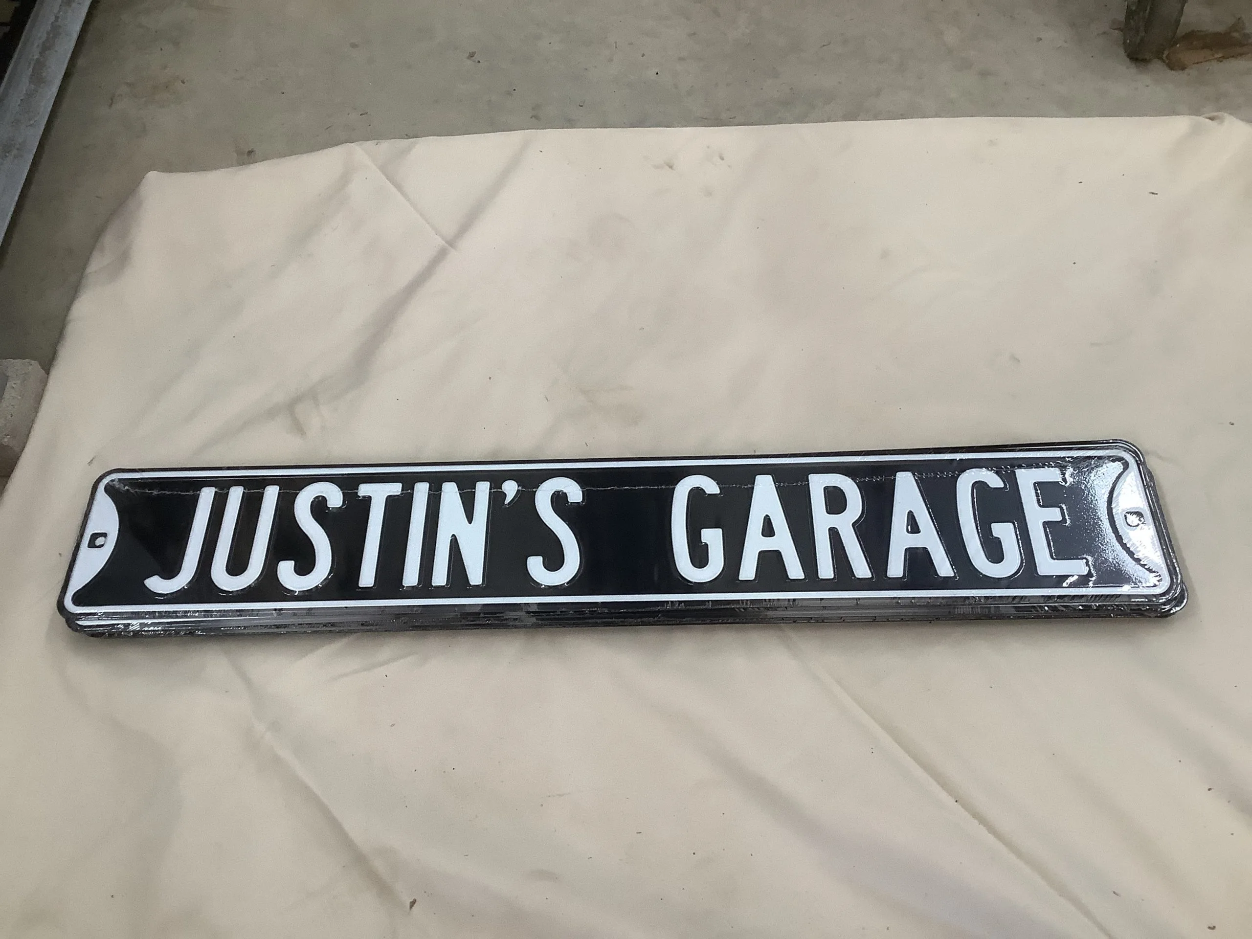 Justin’s Garage - Street Signs Metal Sign