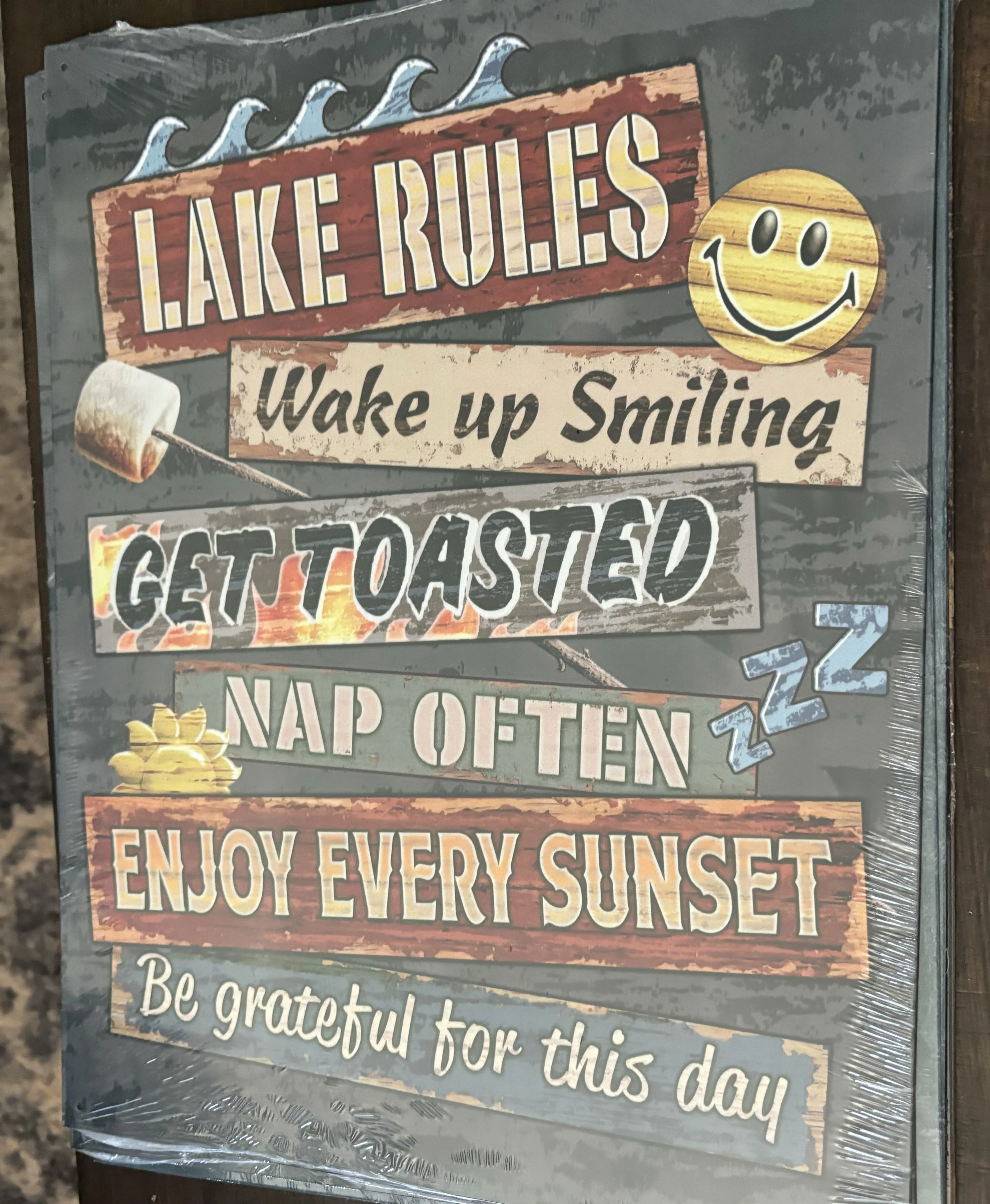 Lake Rules - Tin Signs Metal Sign