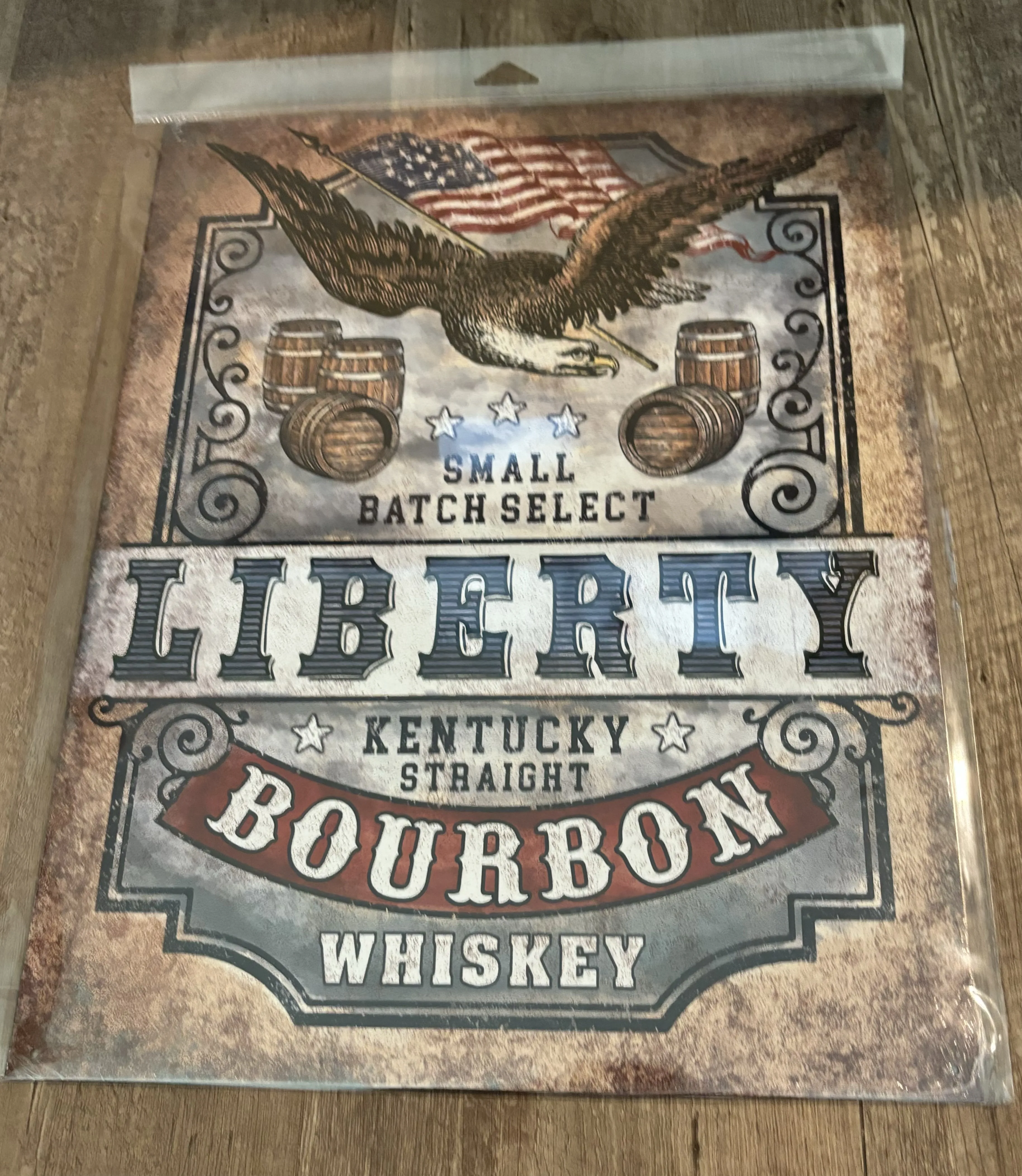 Liberty-Kentucky Straight Bourbon - Alcohol Metal Sign