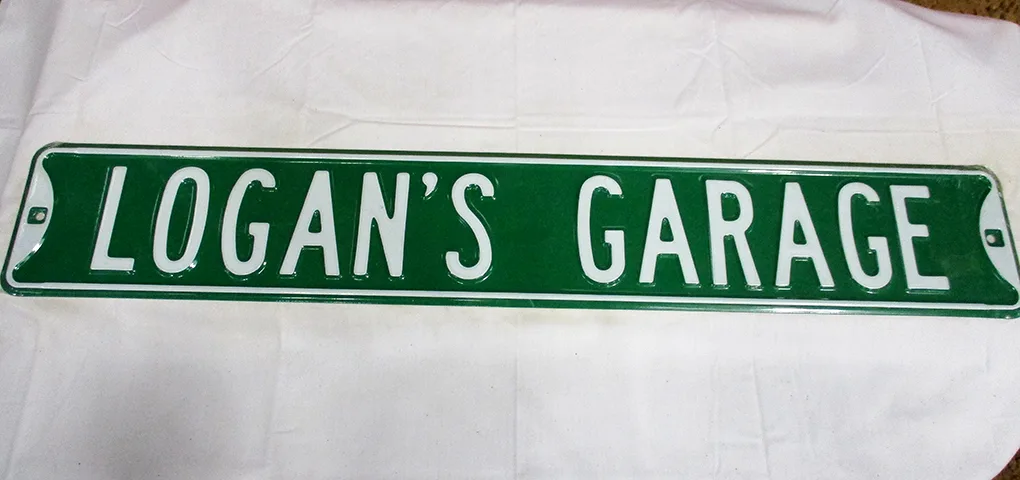 Logan's Garage - Street Signs Metal Sign