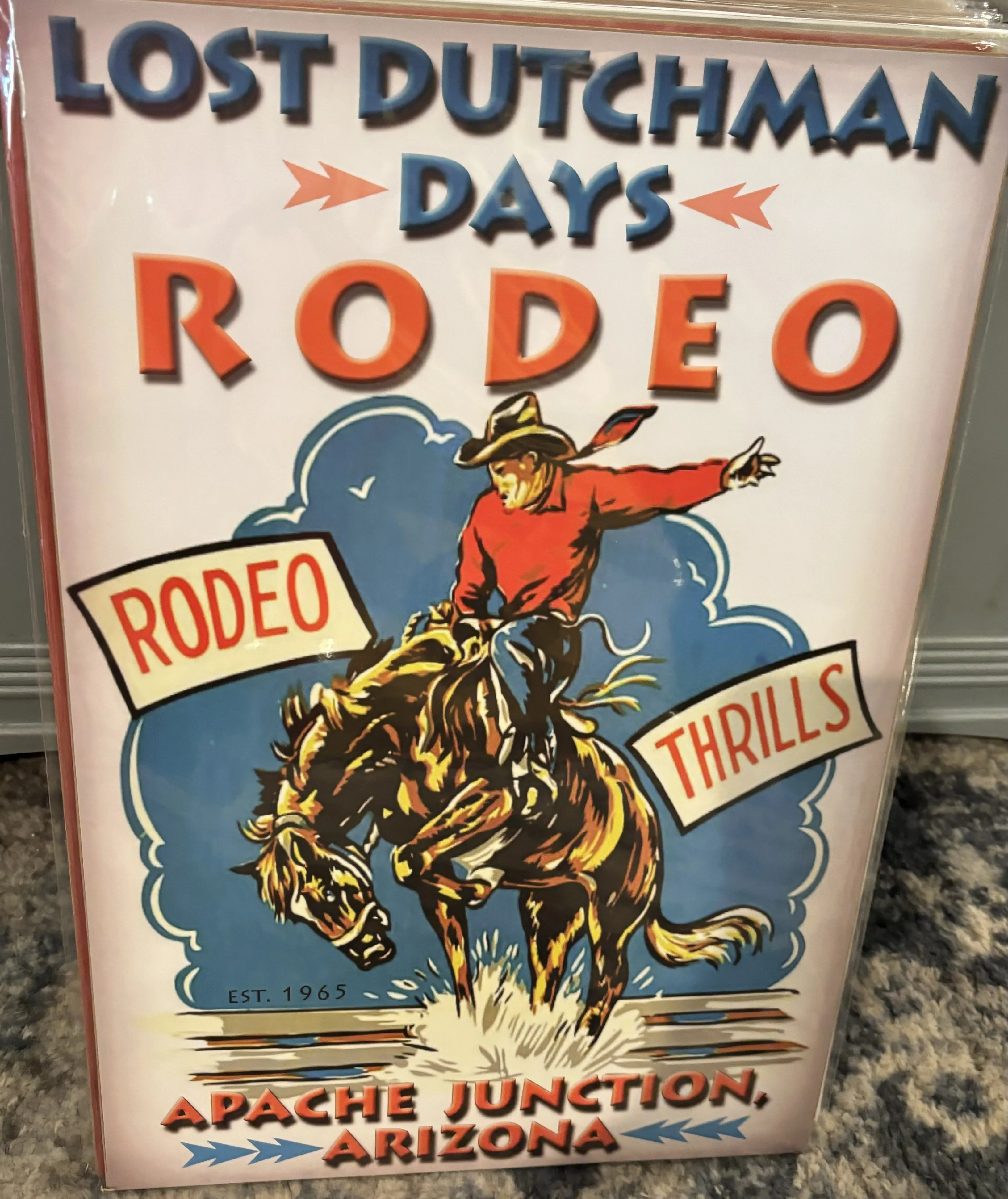 Lost Dutchman Days Rodeo-Apache Junction, Arizona (Small) - Rodeo Posters Metal Sign