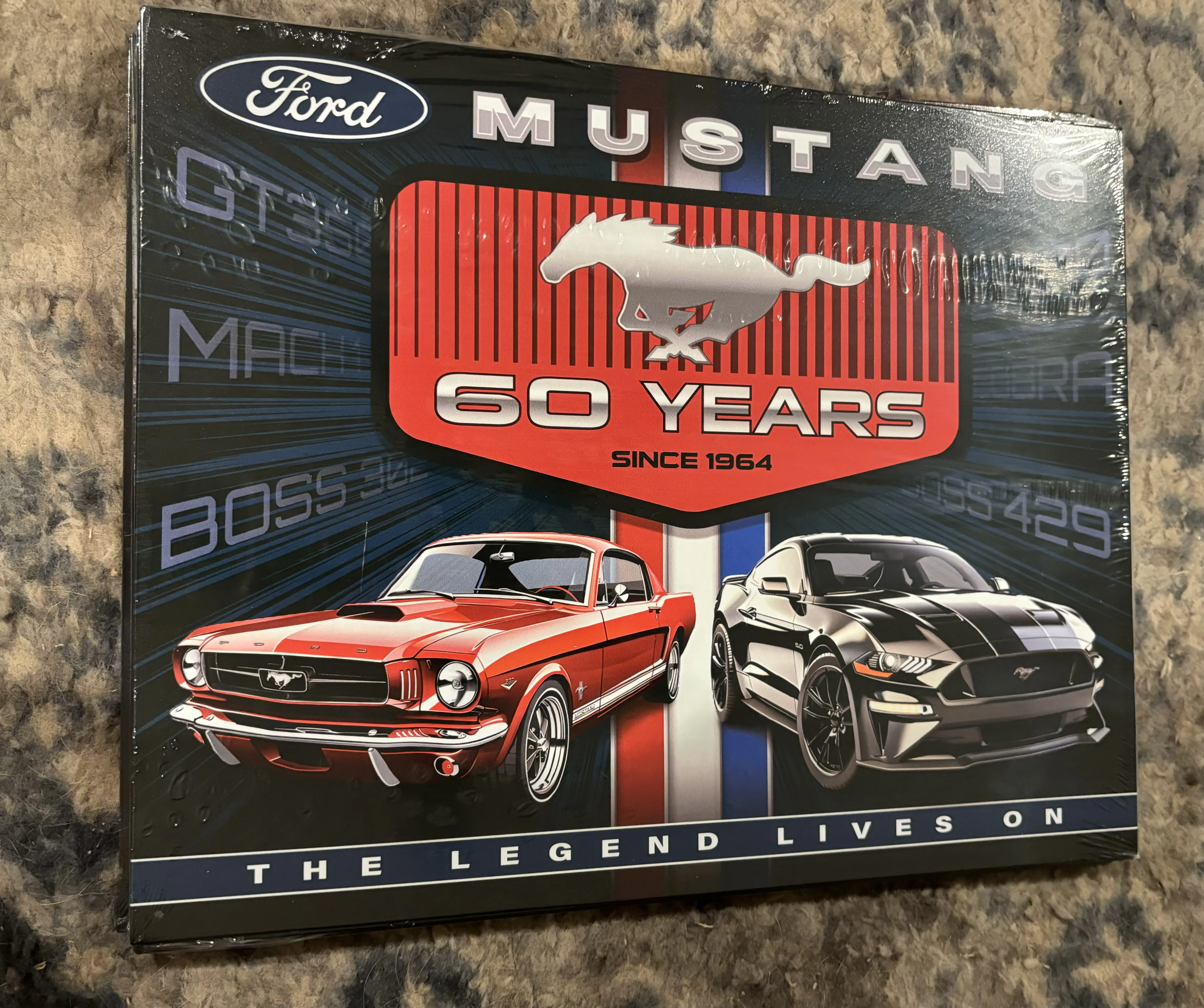 Mustang-60 Years-The Legend Lives On - Tin Signs Metal Sign