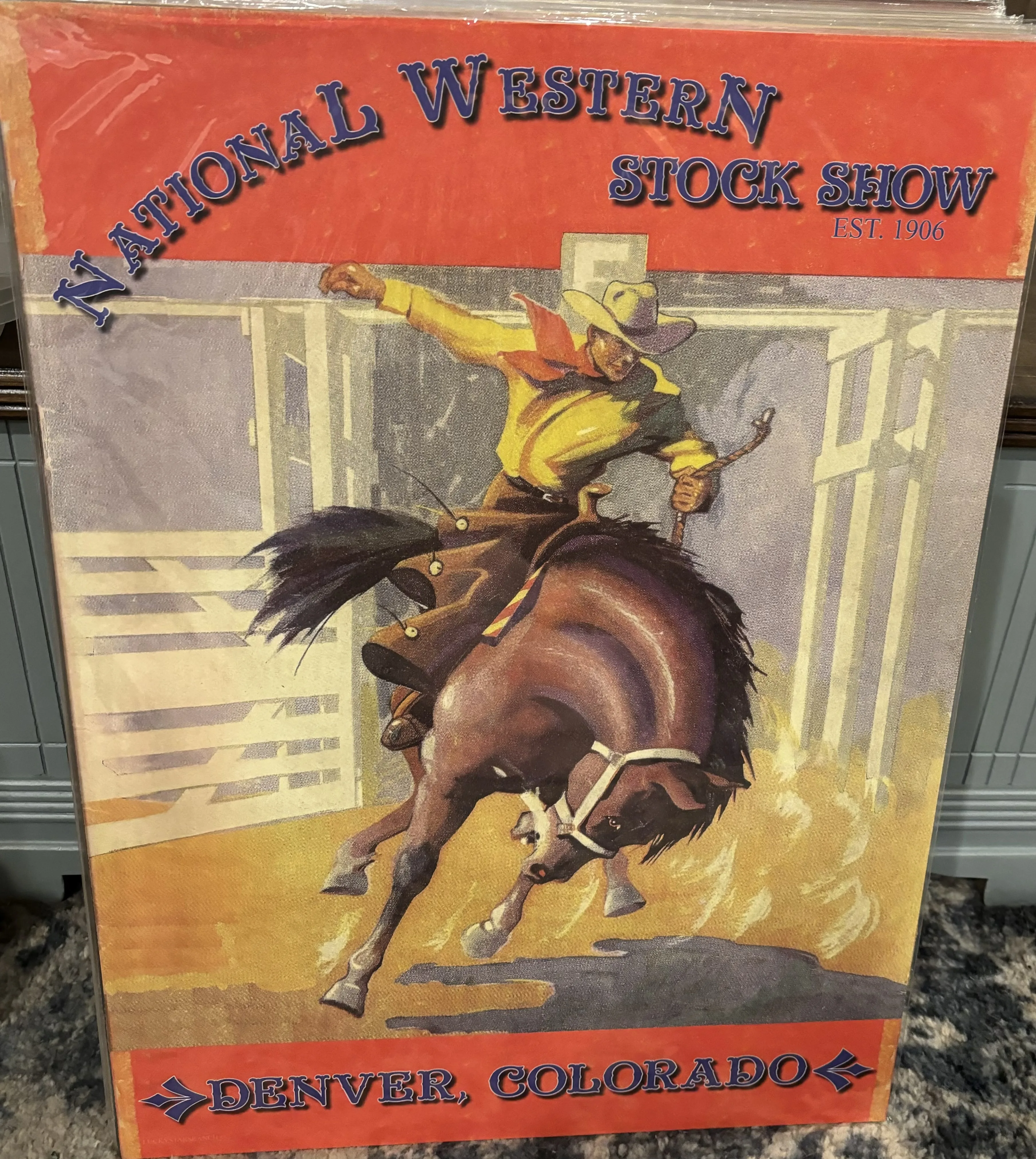 National Western Stock Show-Est. 1906-Denver, Colorado (Large) - Rodeo Posters Metal Sign