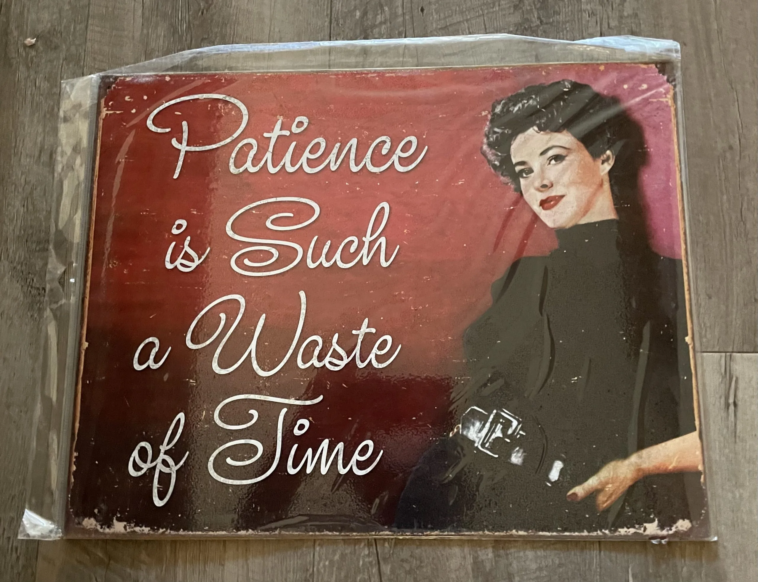 Patience-Is Such A Waste Of Time - Tin Signs Metal Sign