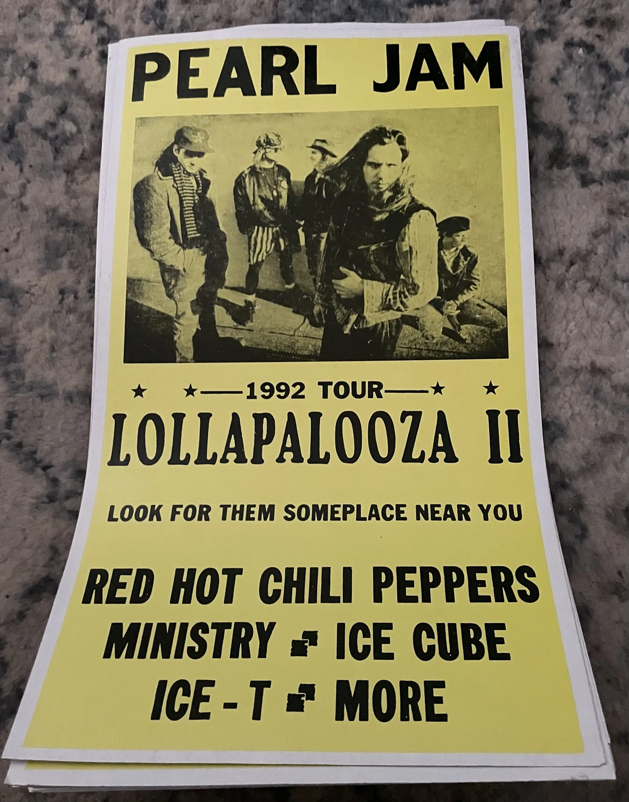 Pearl Jam-1992 Tour-Lollapalooza II - Concert Posters Metal Sign