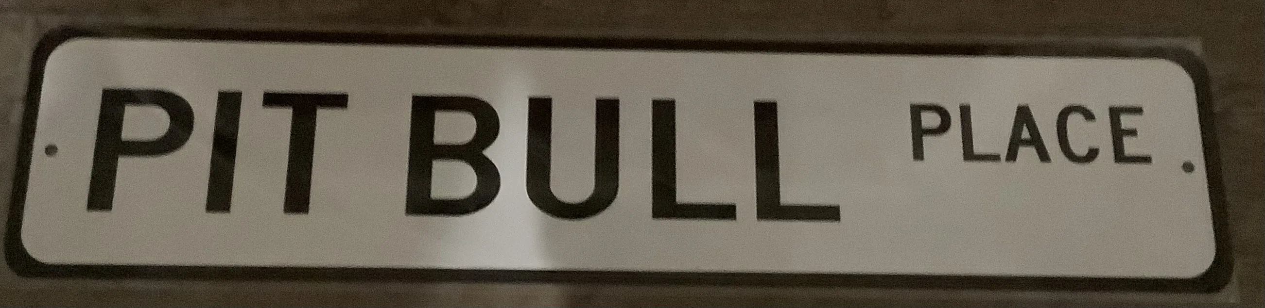 Pit Bull Place - Aluminum Signs Metal Sign