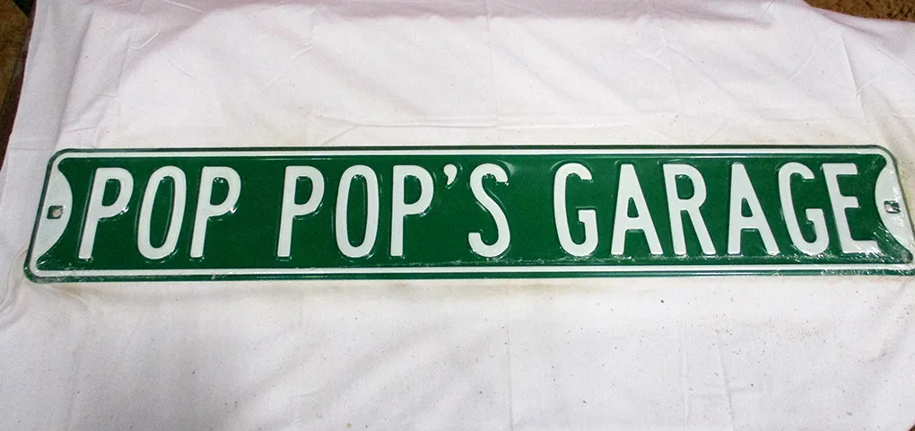 Pop Pop's Garage - Street Signs Metal Sign