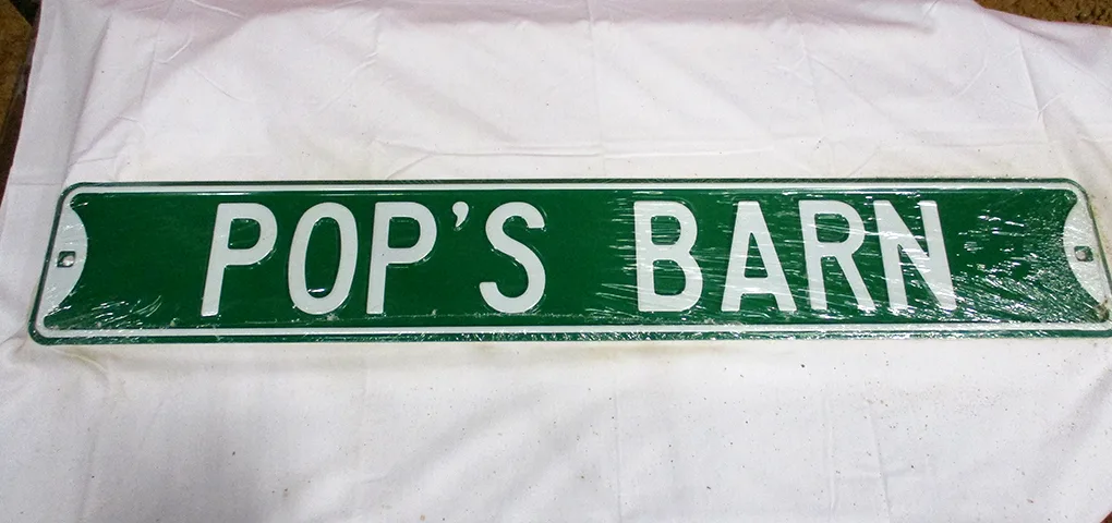 Pop's Barn - Street Signs Metal Sign