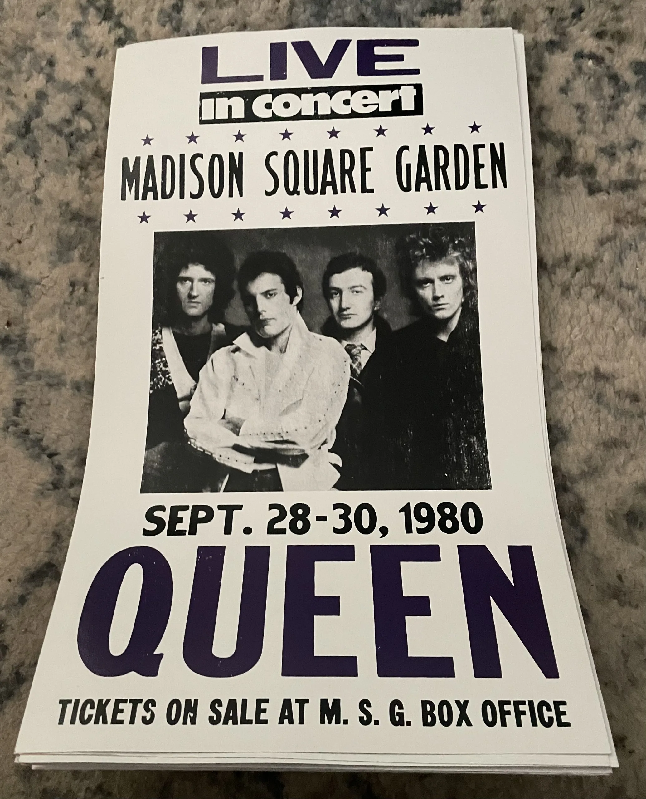 Queen-Madison Square Garden-Sept. 28-30 1980 - Concert Posters Metal Sign