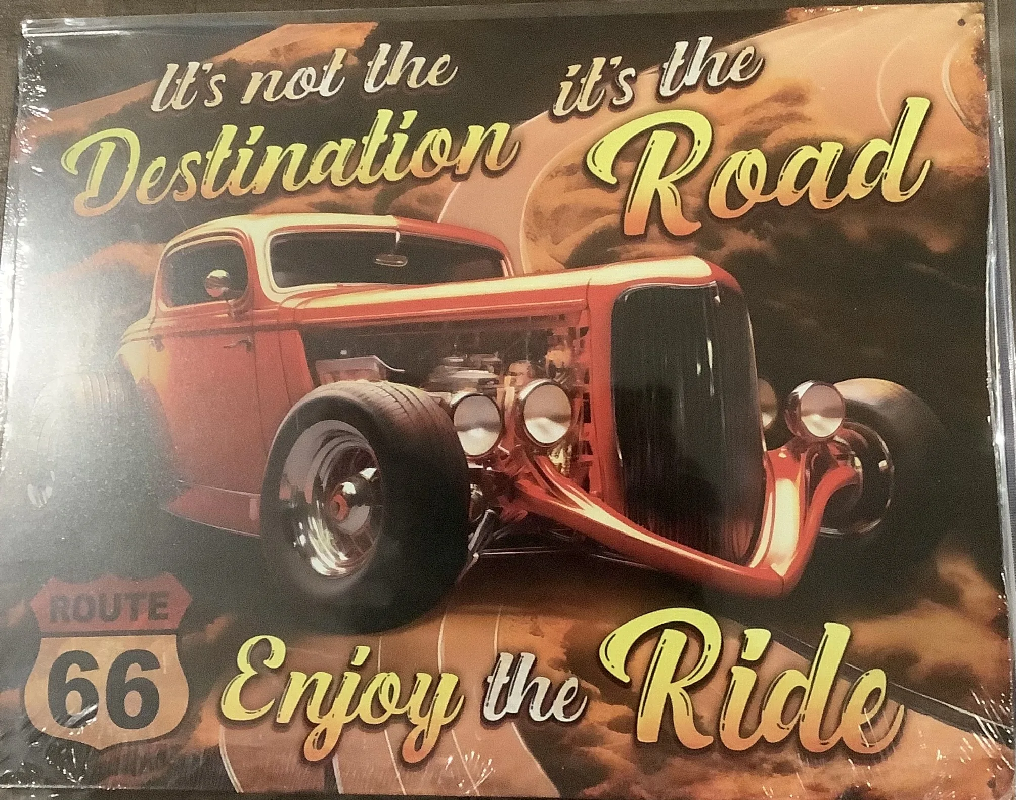 Route 66-It's Not The Destination It's The Road Enjoy The Ride - Tin Signs Metal Sign