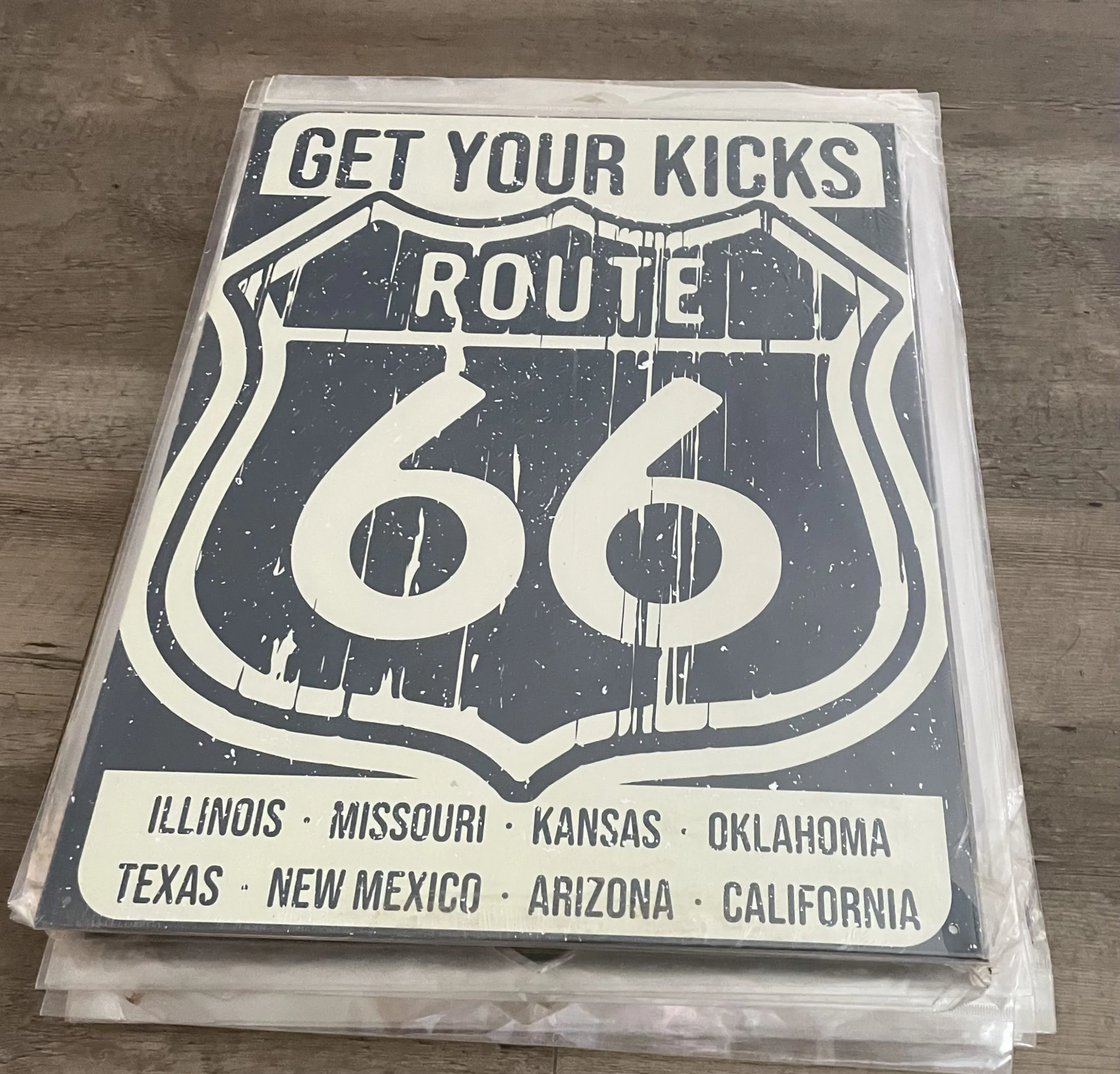 Route 66 (States)-Get Your Kicks-Route 66 - Tin Signs Metal Sign